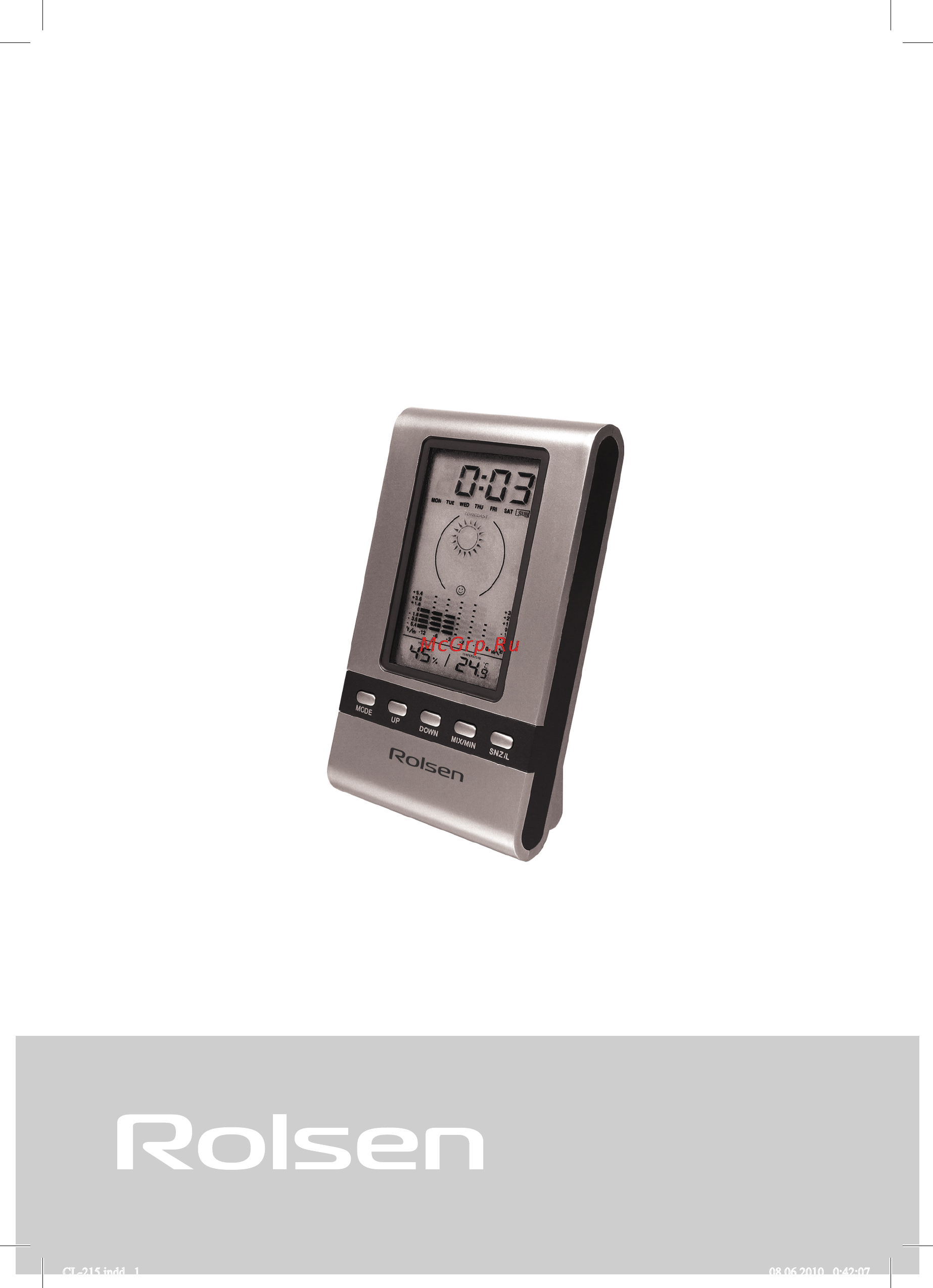 Rolsen CL-215 Инструкция по эксплуатации онлайн