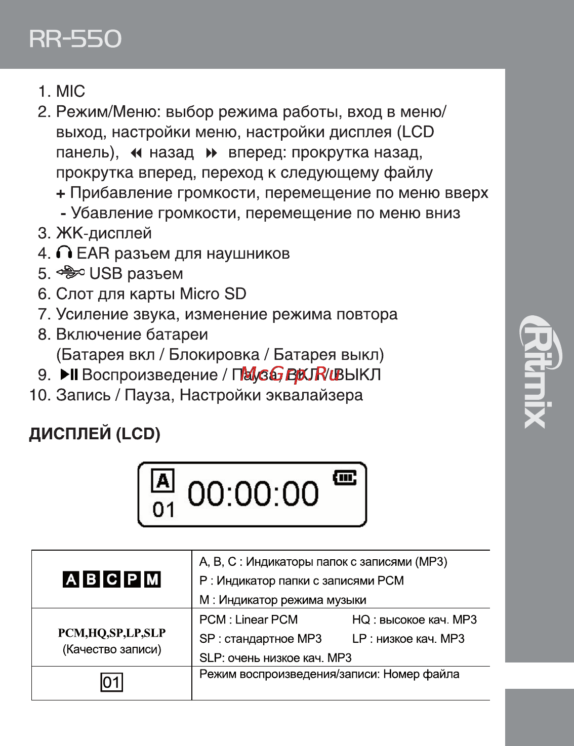Ritmix RR-550 [5/28] 00 00 00