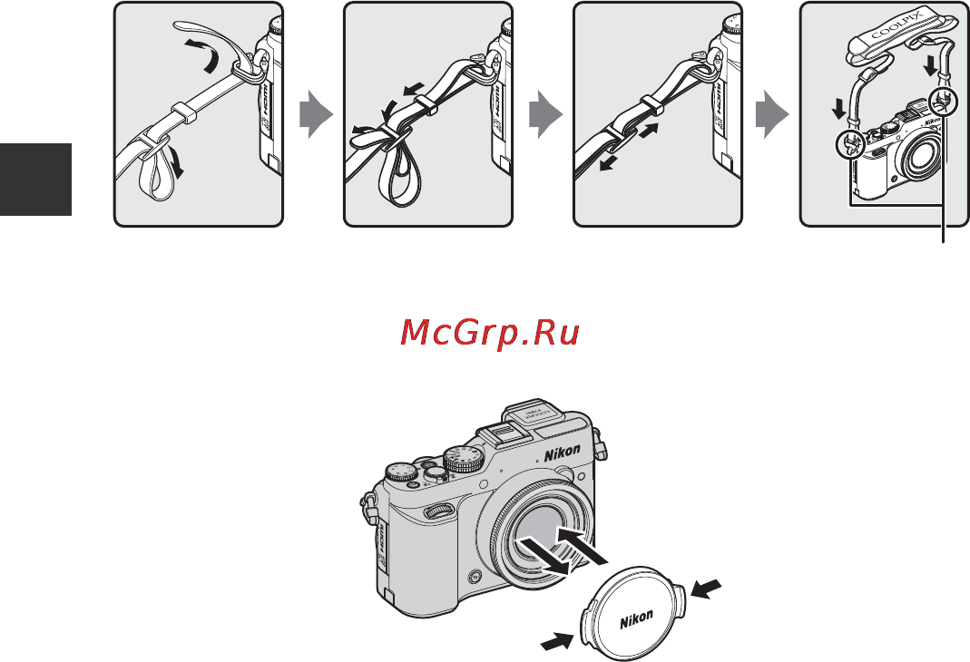 Nikon Coolpix P7800 Black [26/272] Крепление ремня фотокамеры
