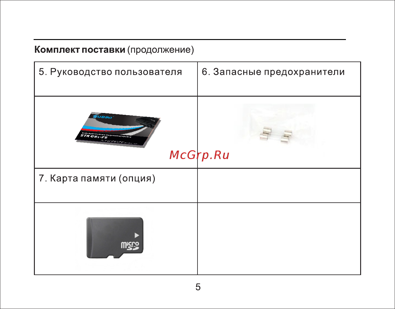 Subini GSTR GH1-FS [6/49] Страница 6