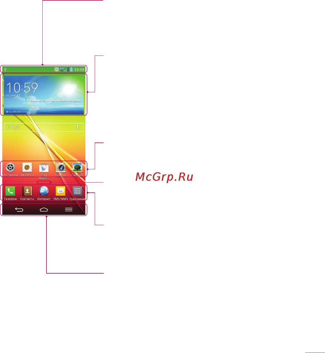 LG G2 D802 16GB White [33/144] Расширенный главный экран