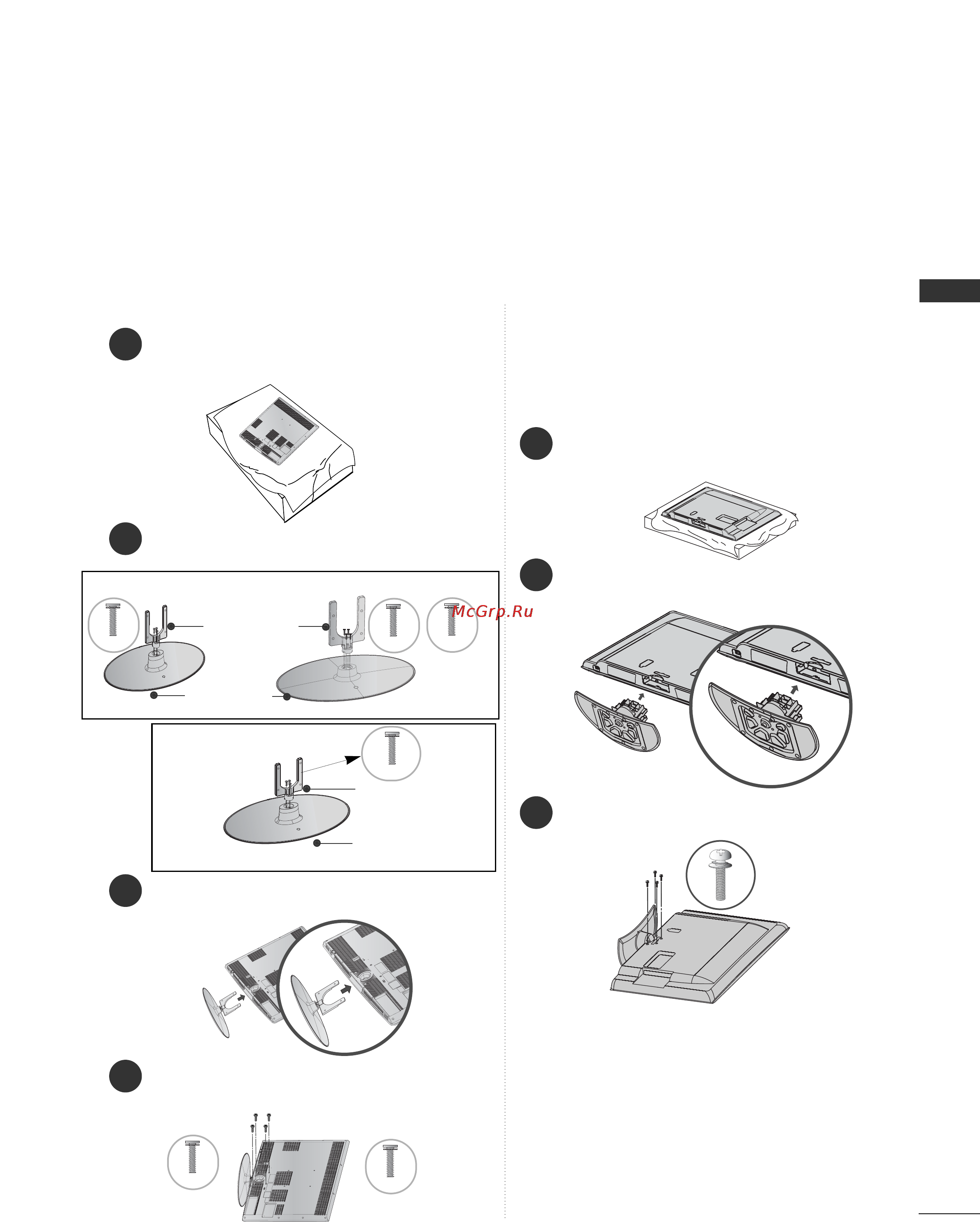 LG 32LH3000 [27/180] Установка подставки