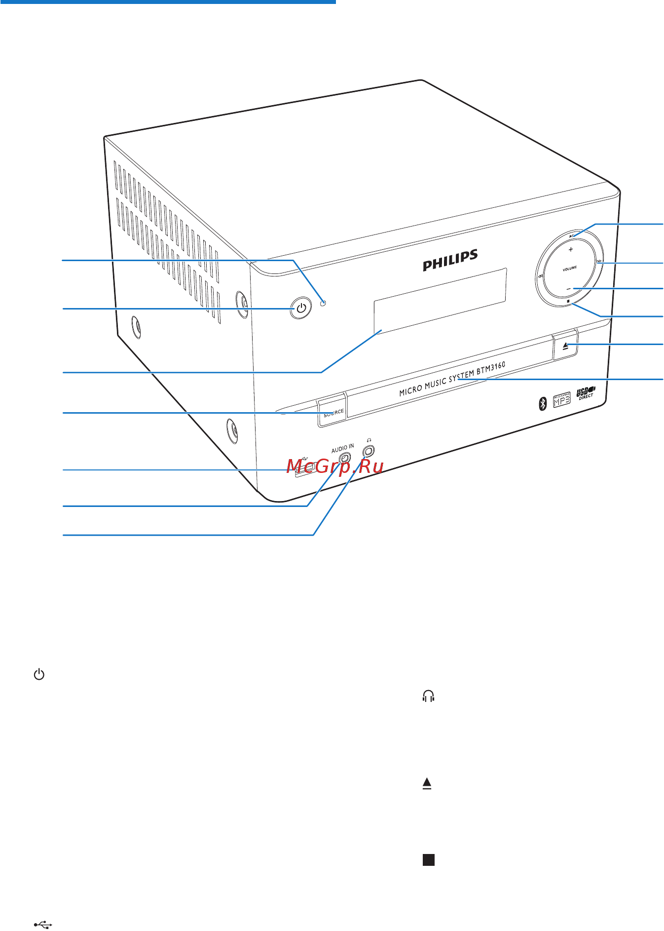 Philips BTM3160/12 [8/26] Описание основного устройства