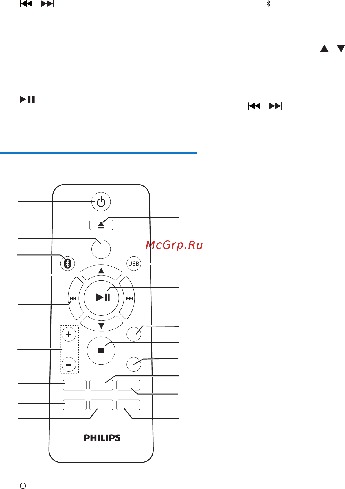 Philips BTM3160/12 [9/26] Описание пульта ду