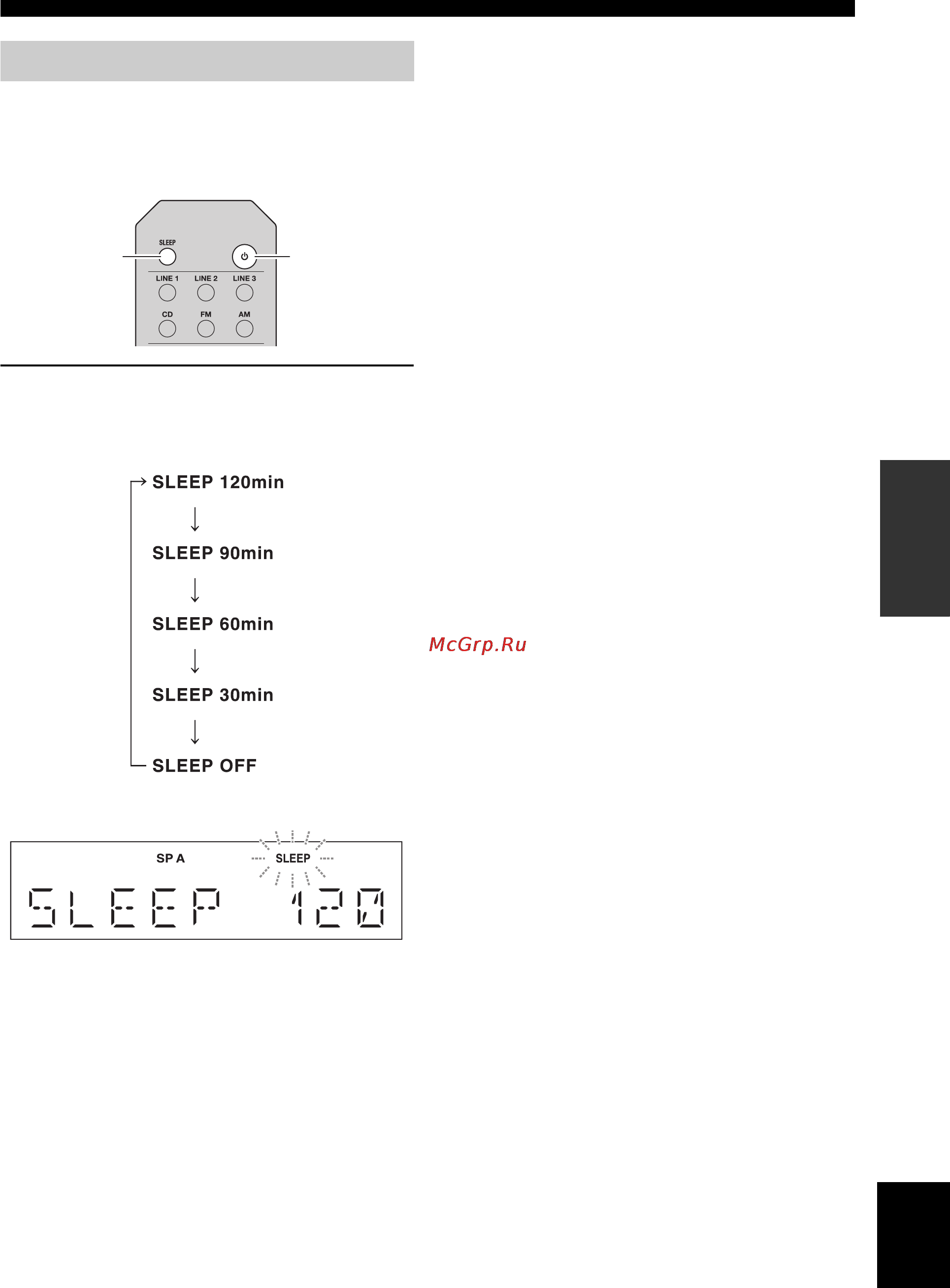 Yamaha R-S201 Black [15/193] Using the sleep timer