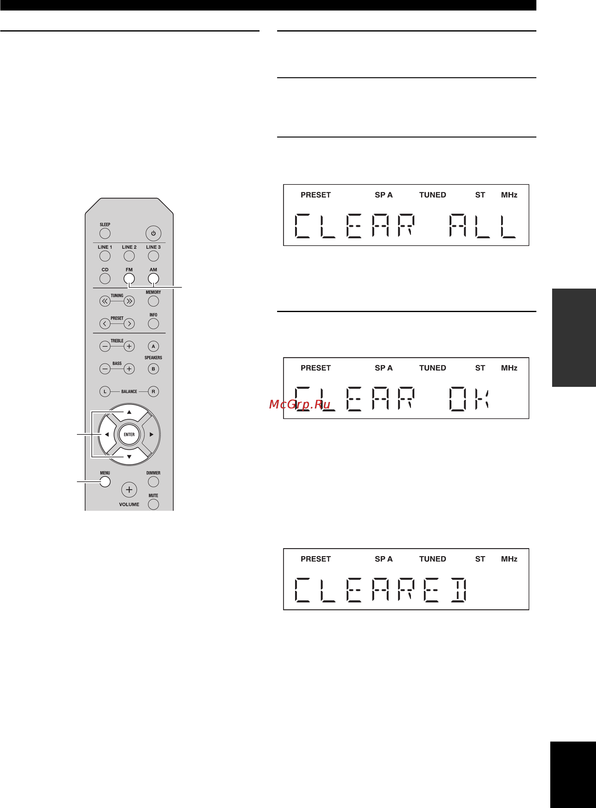 Yamaha R-S201 Black [19/193] Clearing all preset stations