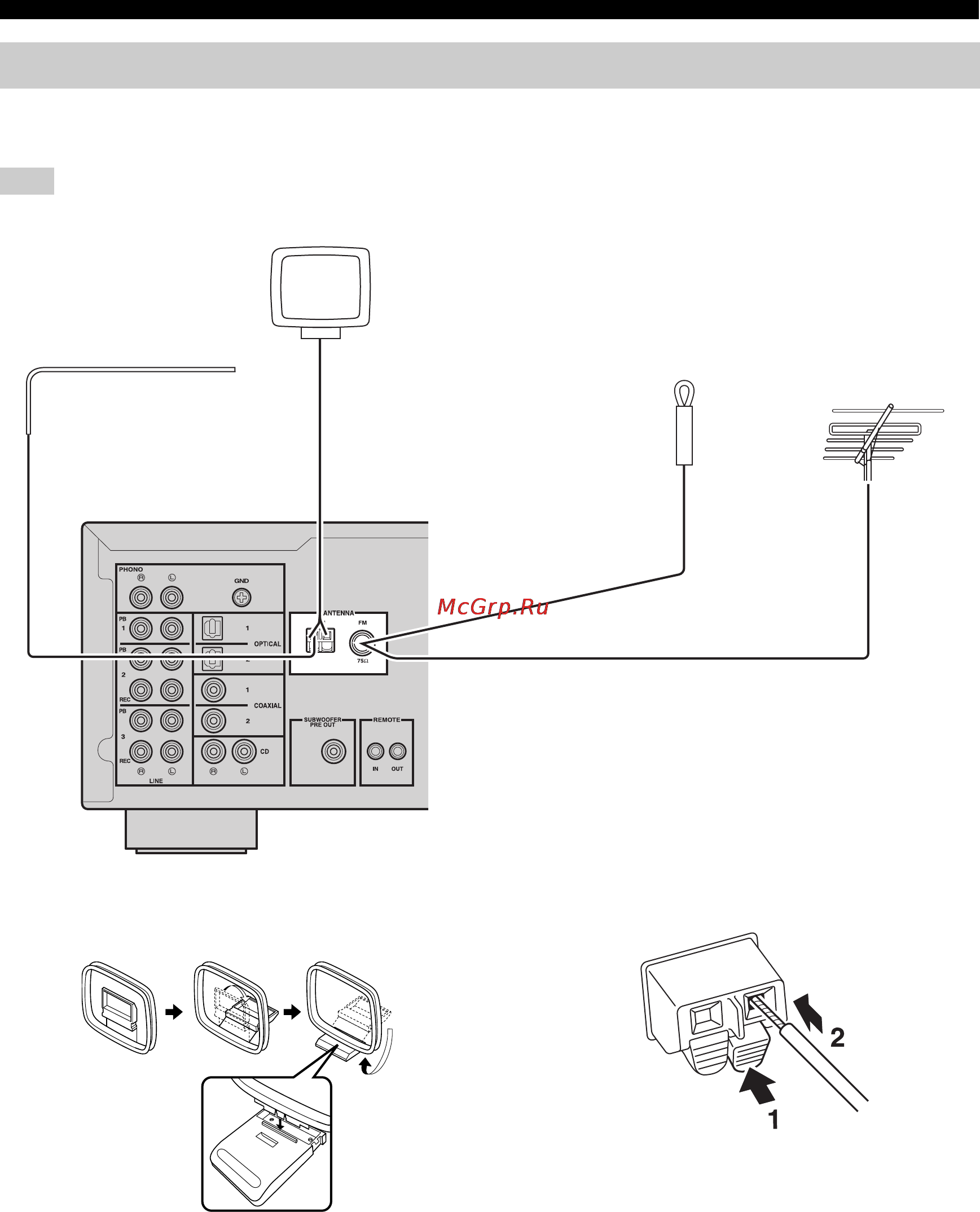 Yamaha R-N500 Black [214/420] Collegamento delle antenne fm e am