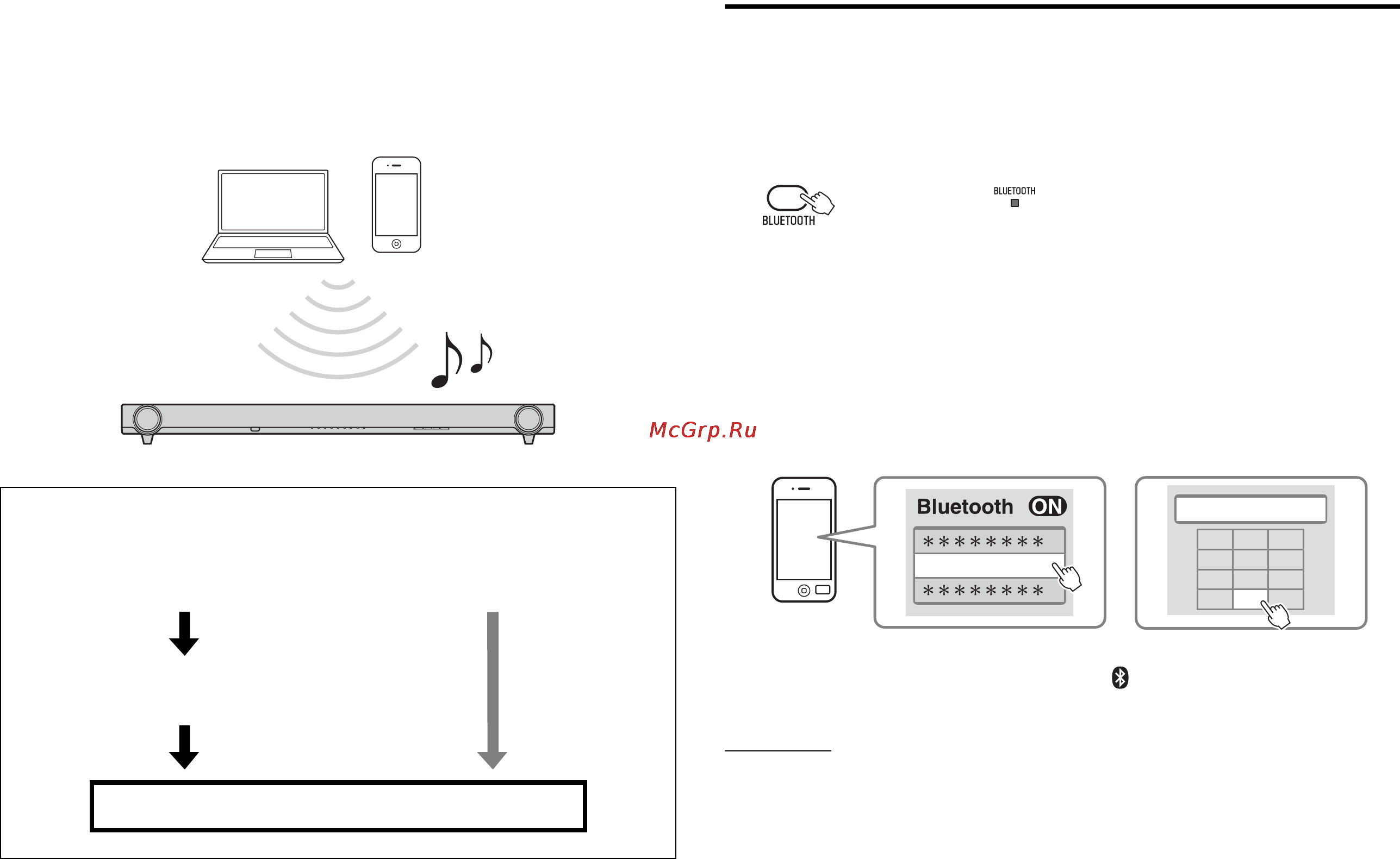 Yamaha YAS-152 White [150/162] Прослушивание звука с устройства bluetooth