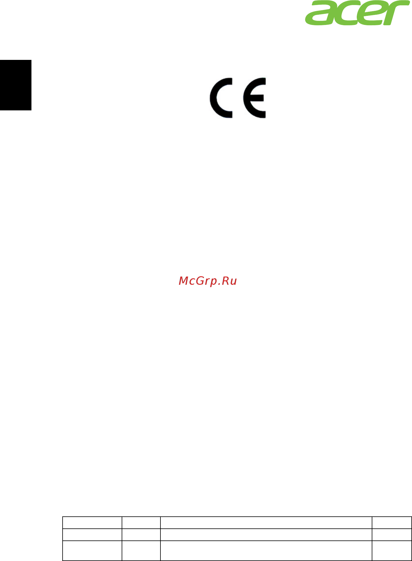 Acer Aspire MC605  DT.SM1ER.062 [26/30] Declaration of conformity