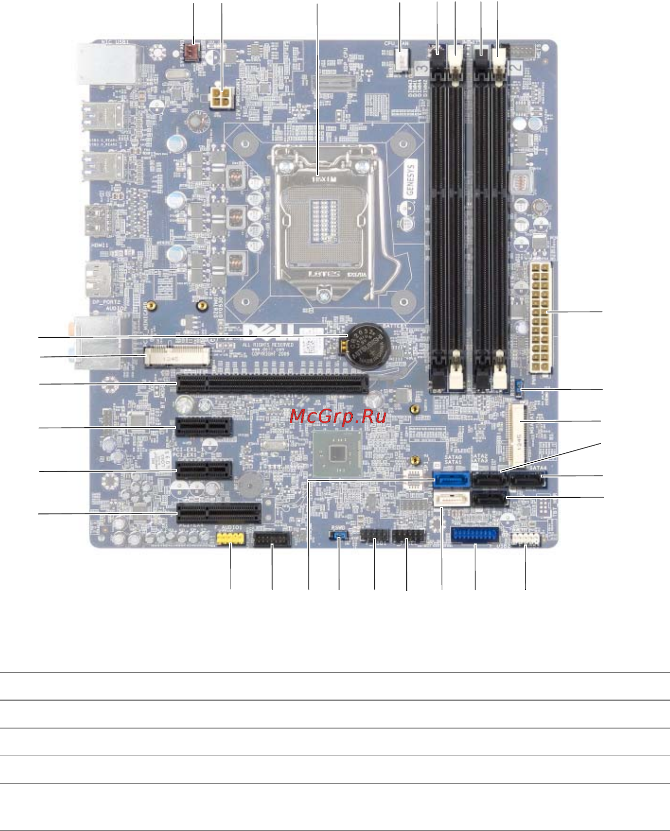 Dell XPS 8700 DT (8700-7345) [13/90] Компоненты системной платы