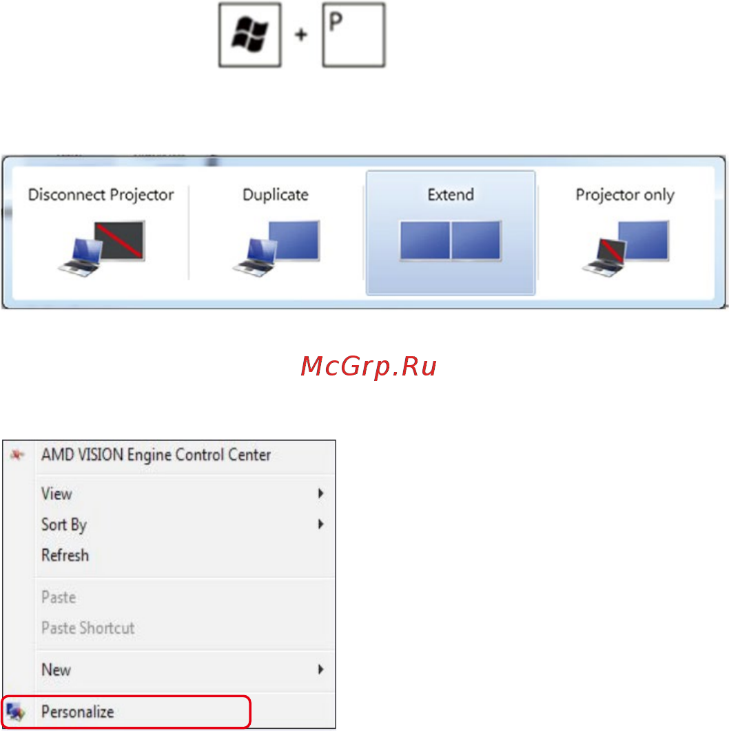 Dell UltraSharp UP2414Q BK/BK [74/86] Процедуры настройки двух мониторов в ос windows vista windows 7 или windows 8 windows 8