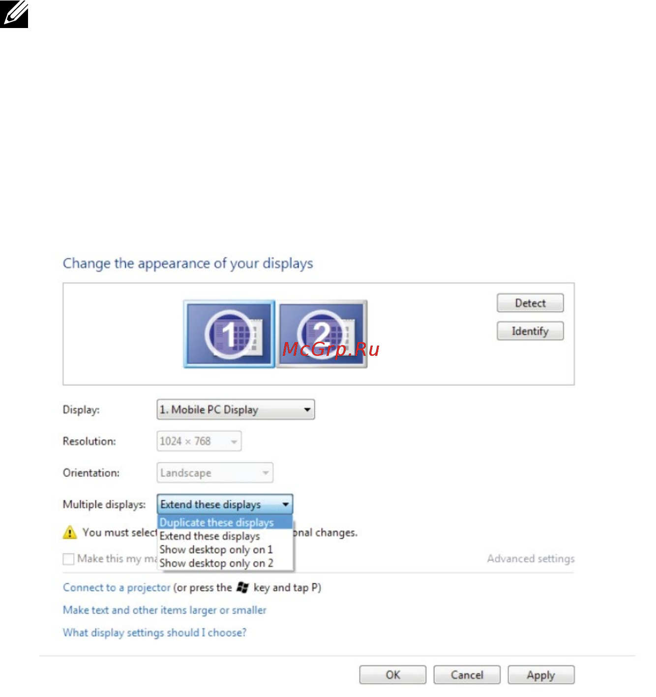 Dell UltraSharp UP2414Q BK/BK [80/86] D настройка вида отображения при использовании не