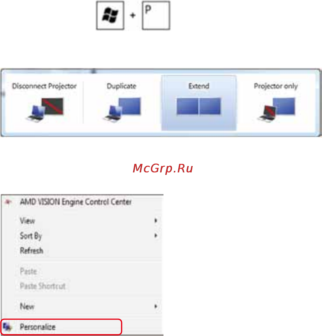 Dell UltraSharp UP3214Q BK/BK [70/82] Процедуры настройки двух мониторов в ос windows vista windows 7 или windows 8 windows 8