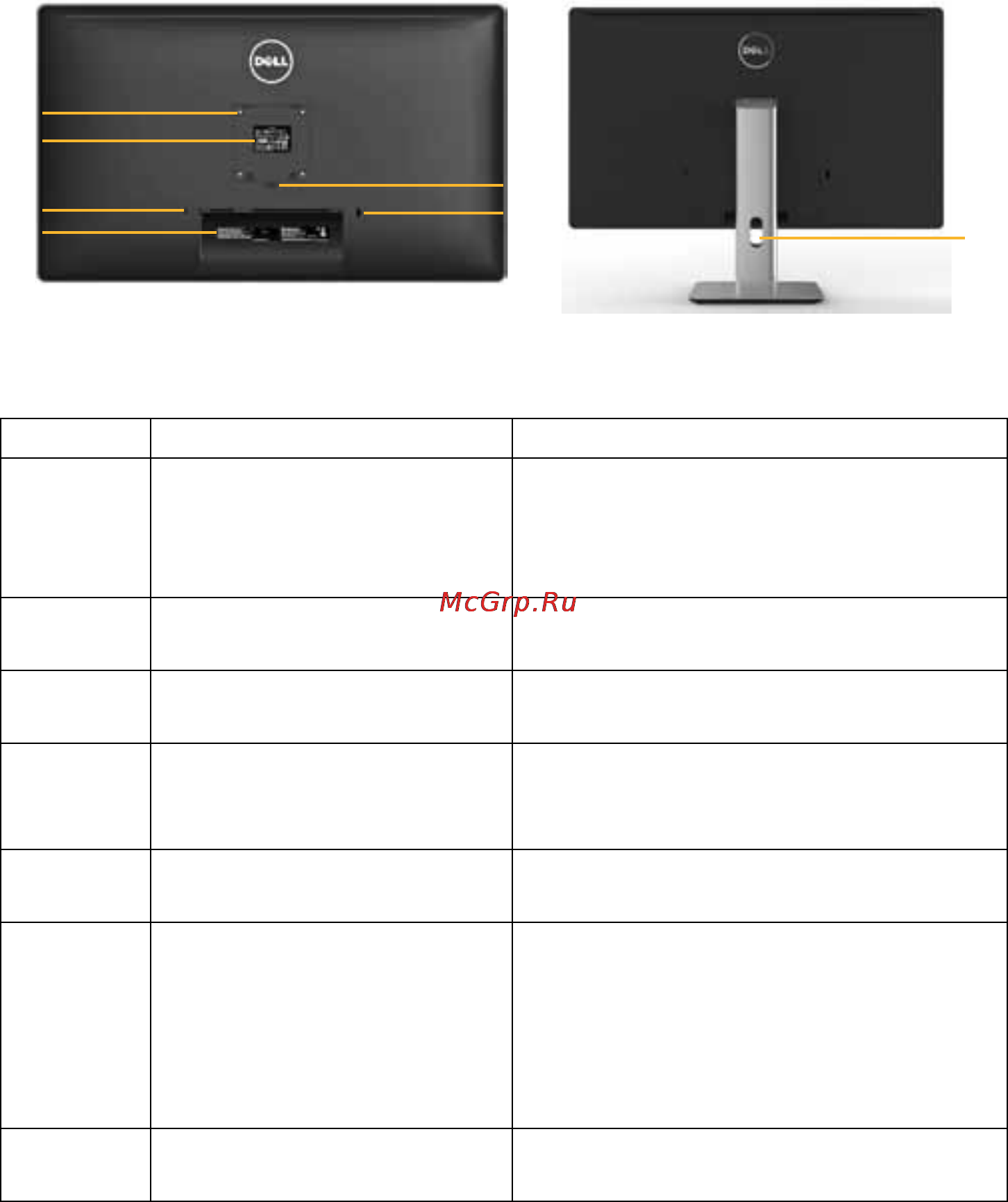Dell UltraSharp UP3214Q BK/BK [9/82] Вид сзади
