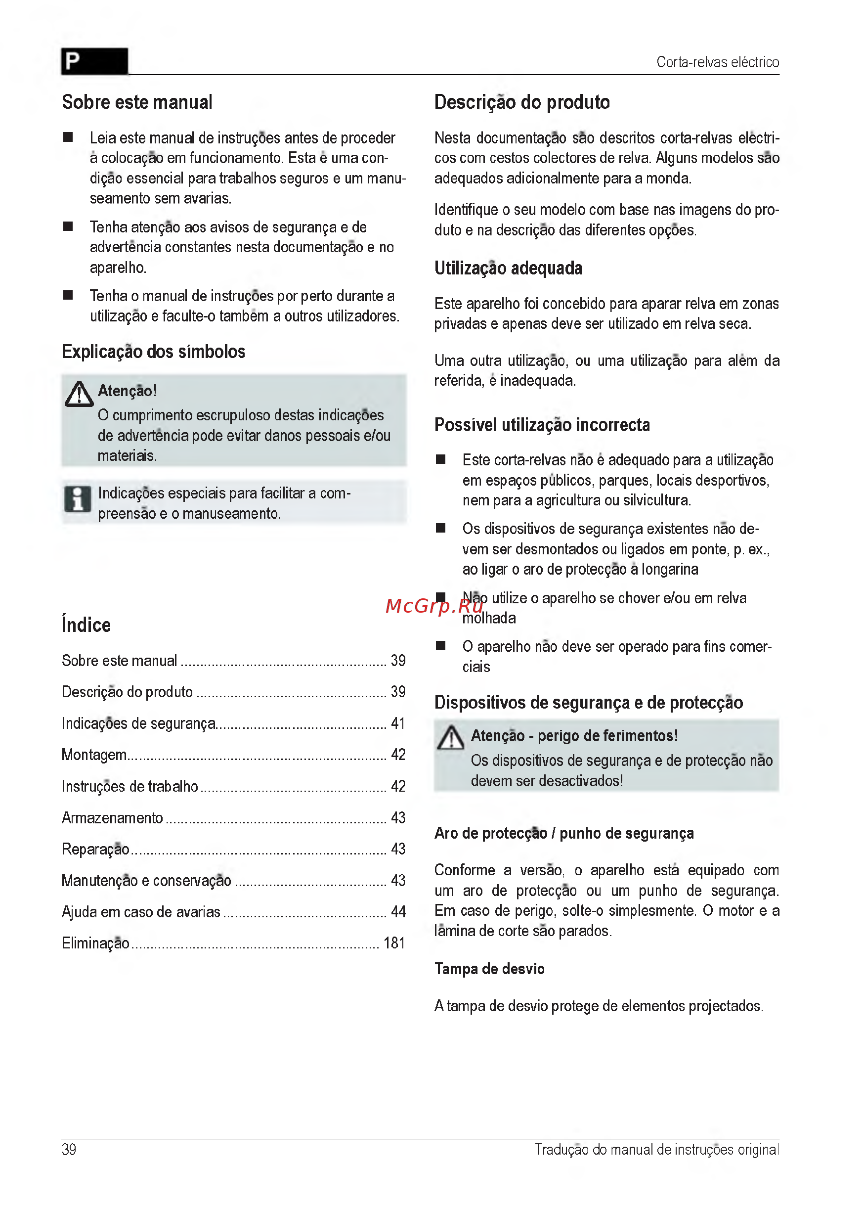 Al-Ko Classic 3.82 SE Limited Edition 112856 [39/212] Explicagao dos simbolos