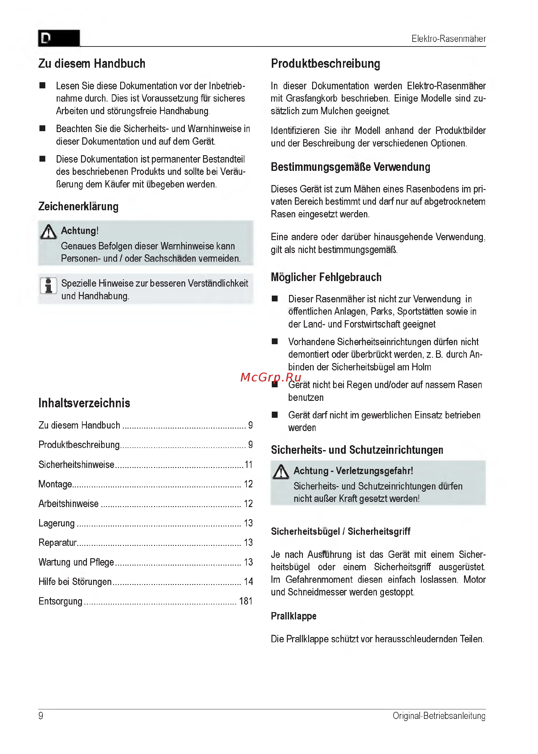 Al-Ko Classic 3.22 SE [9/212] Bestimmungsgemafte verwendung