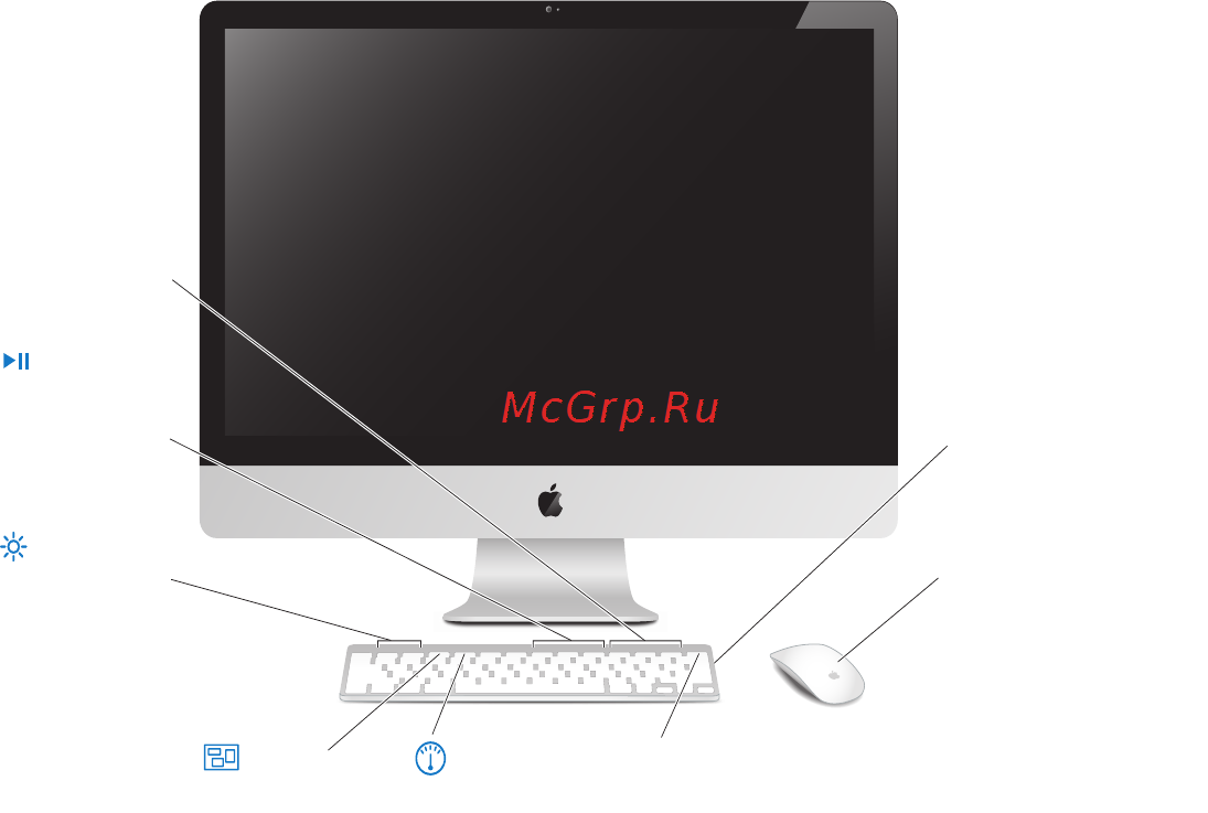 Apple iMac 27 i7 3.5/32GB/GTX780M/3TBFusion (Z0PG009LB) [26/80] Характеристики клавиатуры apple wireless keyboard и мыши apple magic mouse