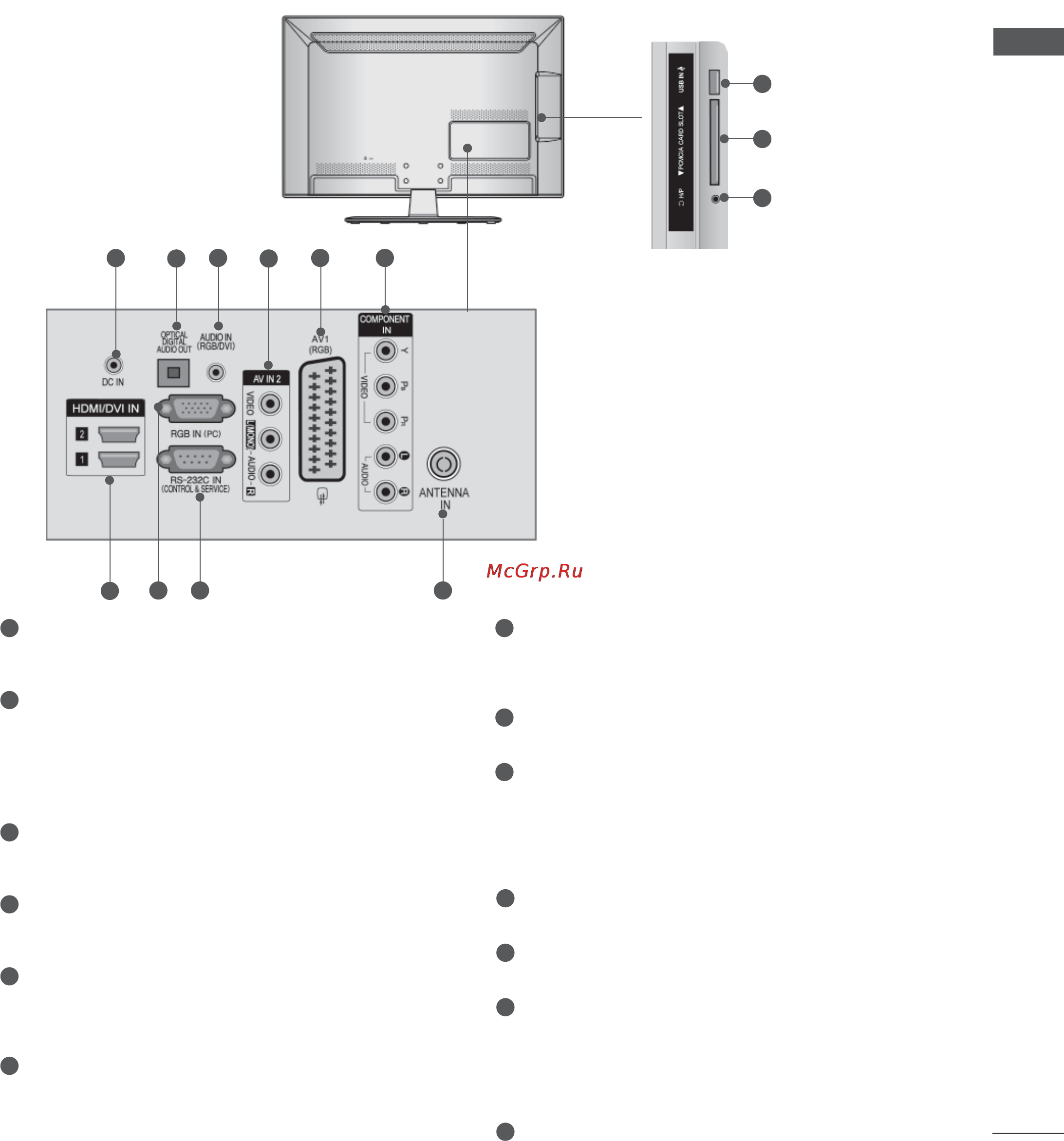 LG 60LD550 [39/206] Варианты подключения