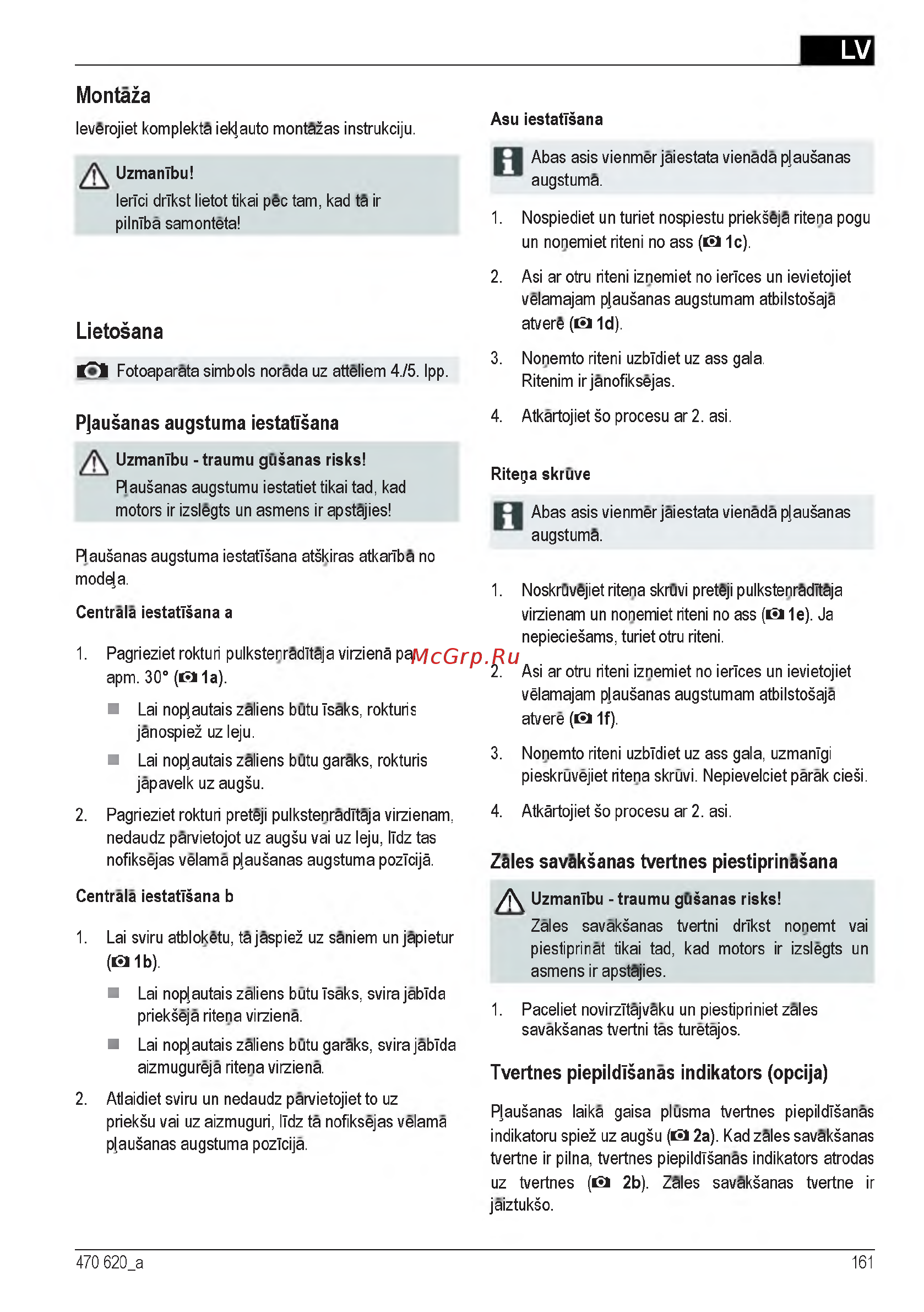 Al-Ko 40 E 112858 [161/232] Lietošana