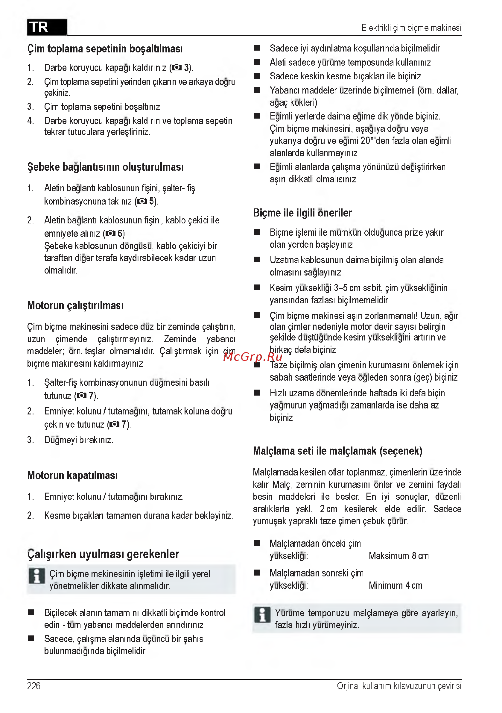 Al-Ko 40 E 112858 [226/232] Valifirken uyulmasi gerekenler