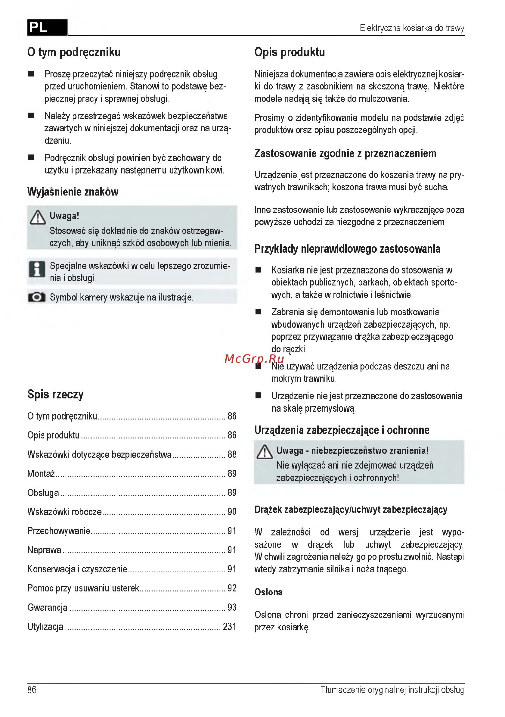 Al-Ko 40 E 112858 [86/232] Opis produktu