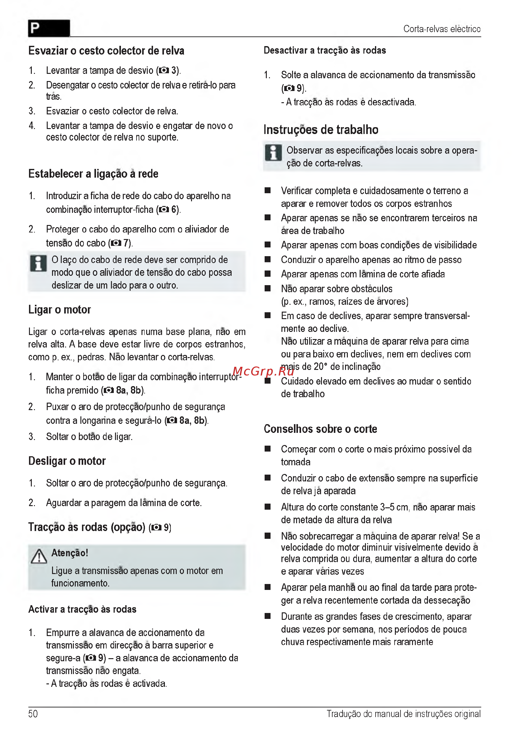Al-Ko Powerline 4700 E [50/260] Conselhos sobre o corte