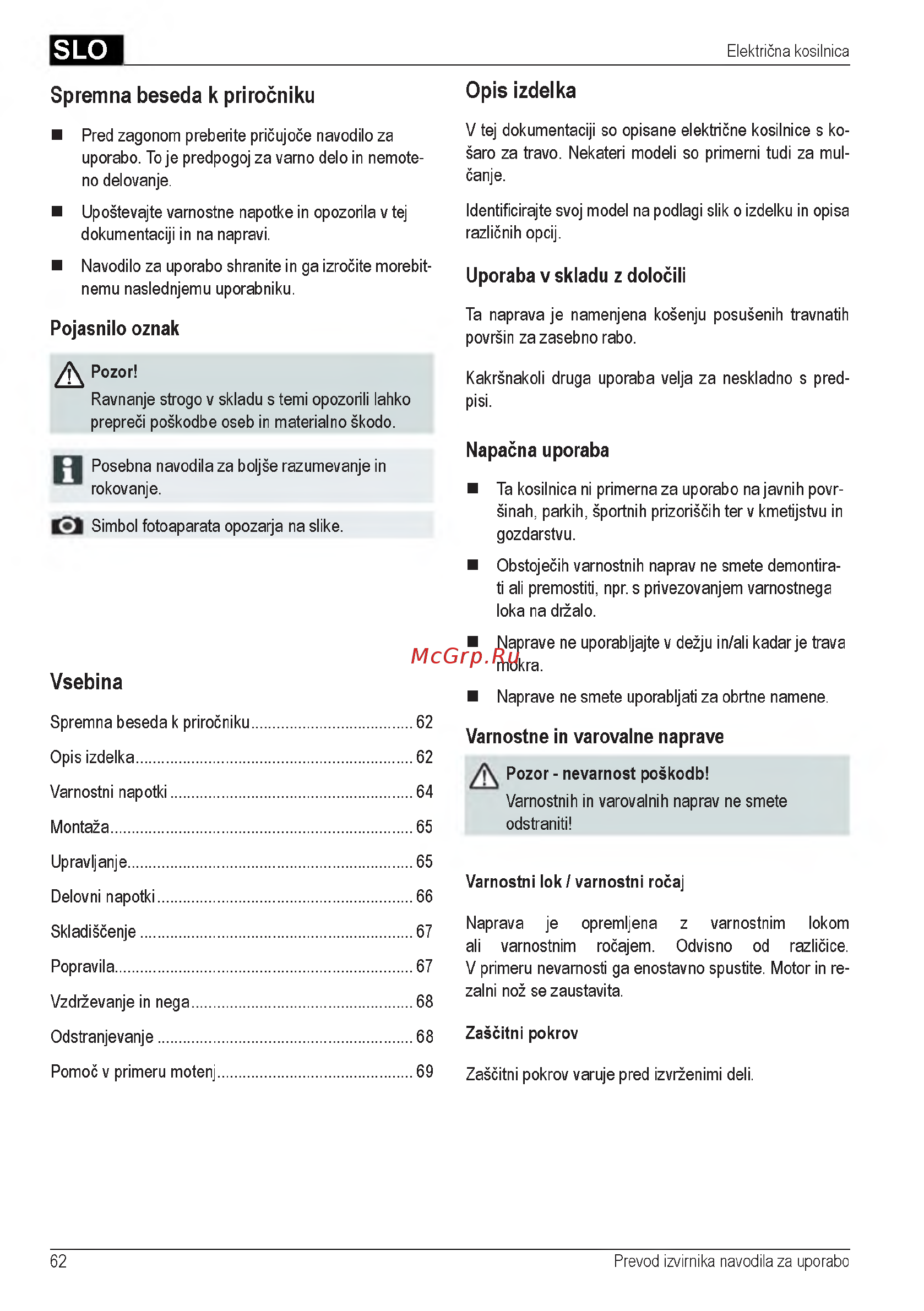 Al-Ko Powerline 4700 E [62/260] Napačna uporaba