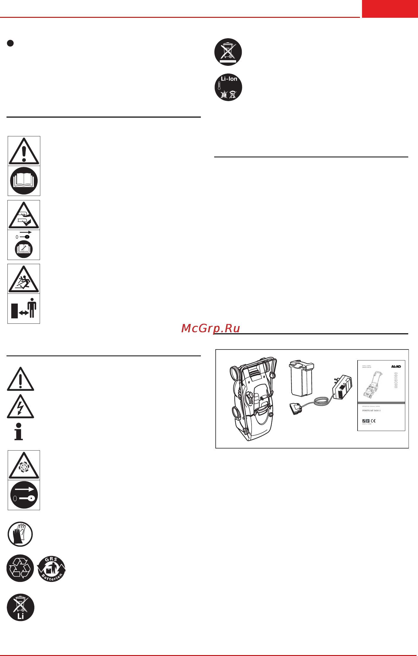 Al-Ko Powerline 3600 Li [23/96] Intended use