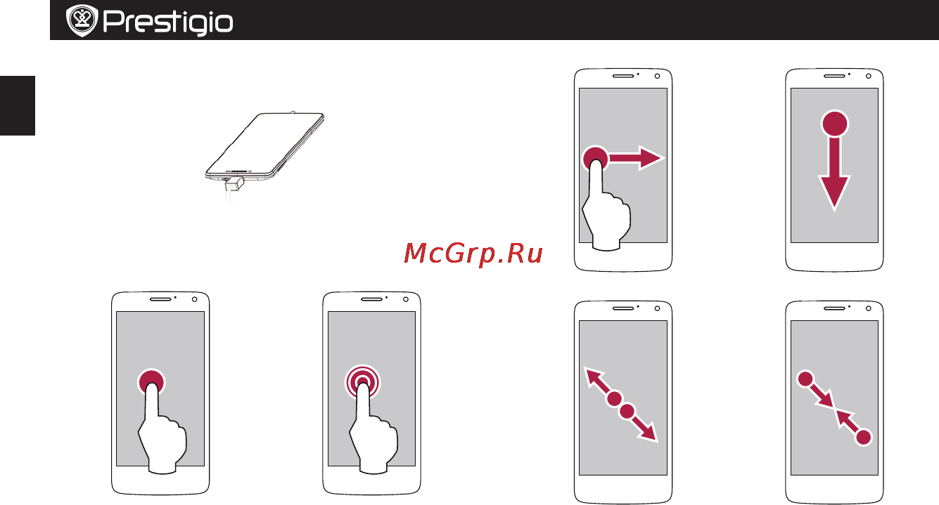 Prestigio MultiPhone 5451 Duo Black [3/74] Жесты пальцев