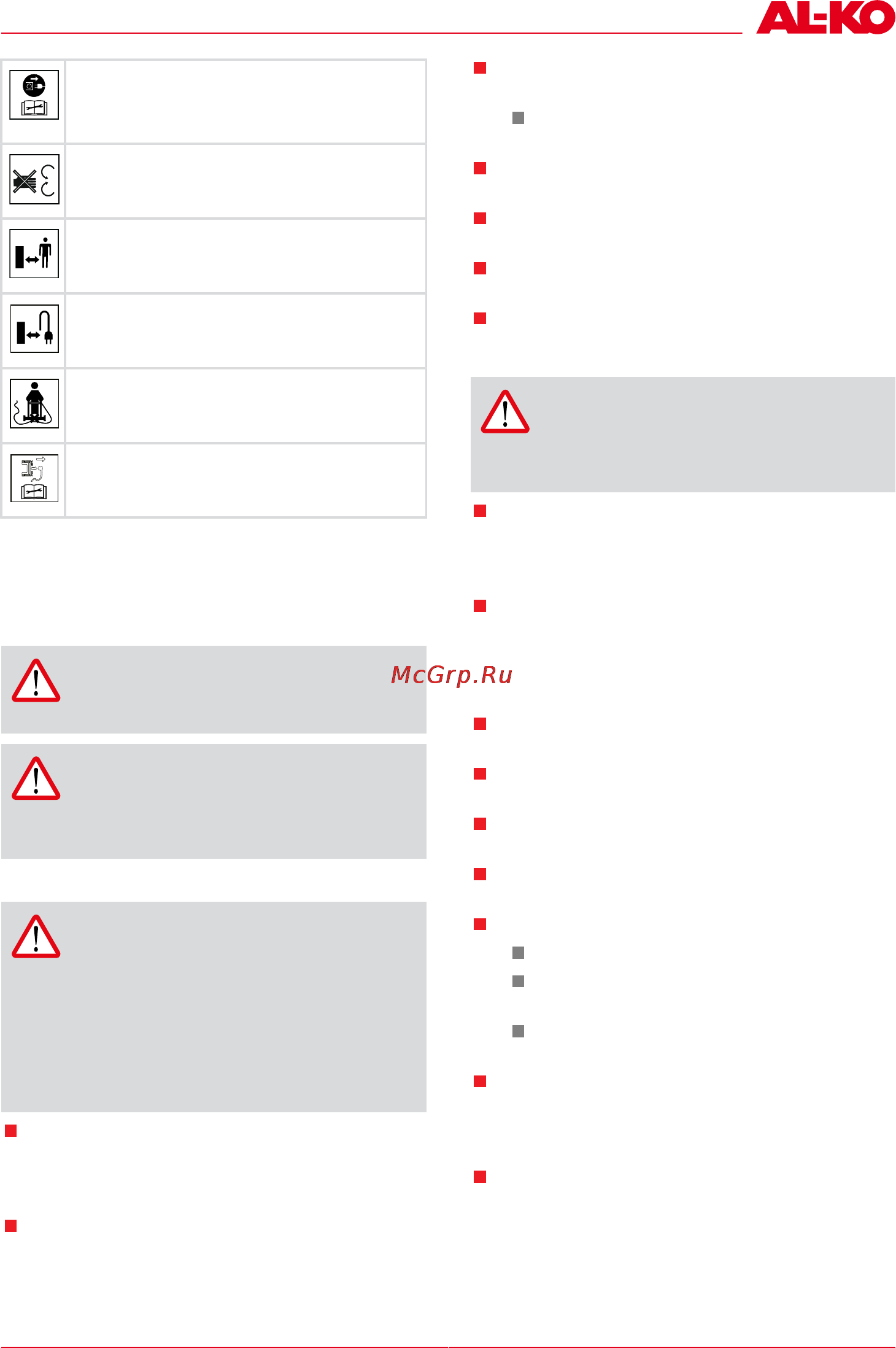 Al-Ko Powerline 4704 E [17/274] Safety instructions