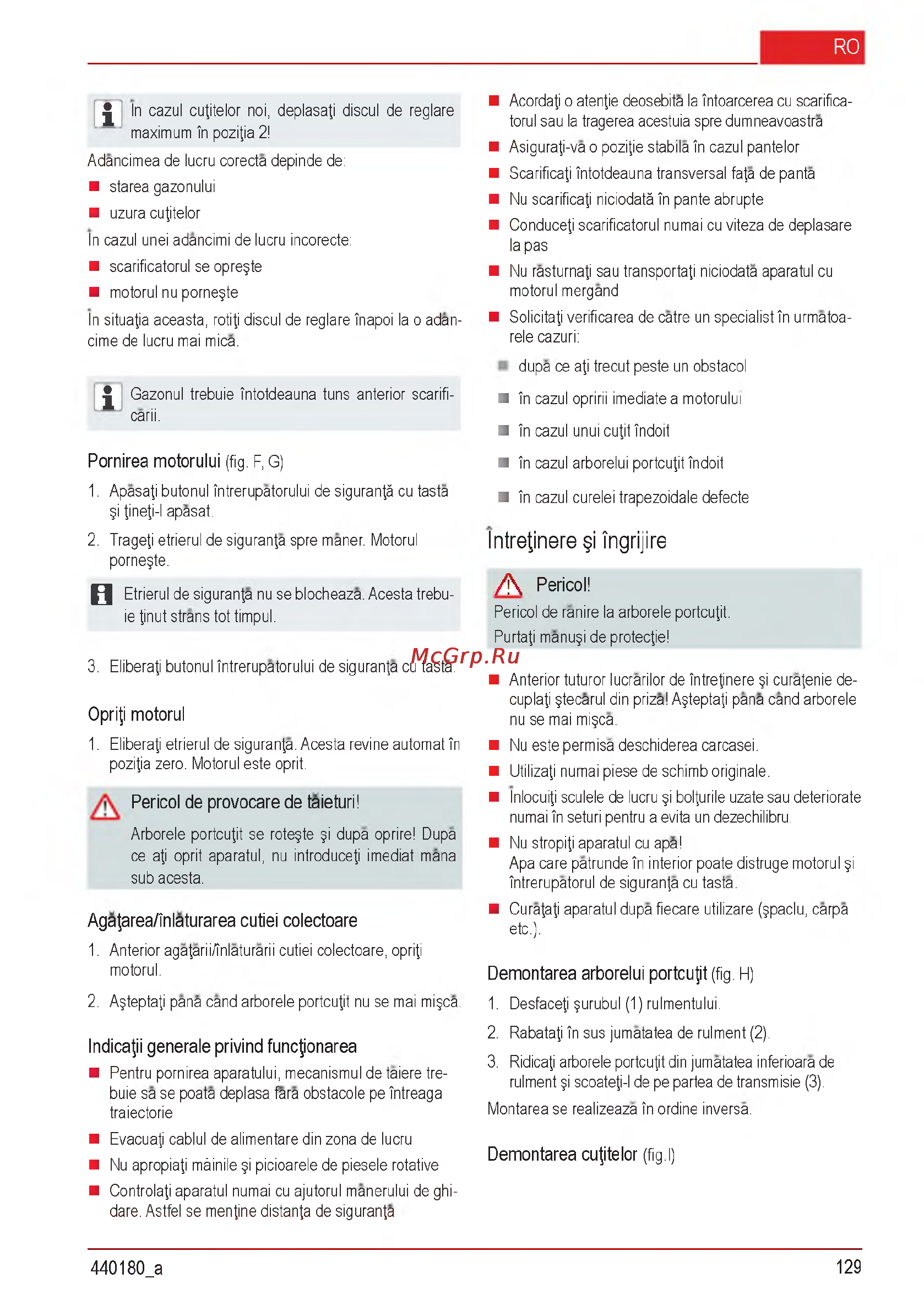 Al-Ko Combi Care 32.3 VLE Comfort [129/148] Intrelinere i ingrijire