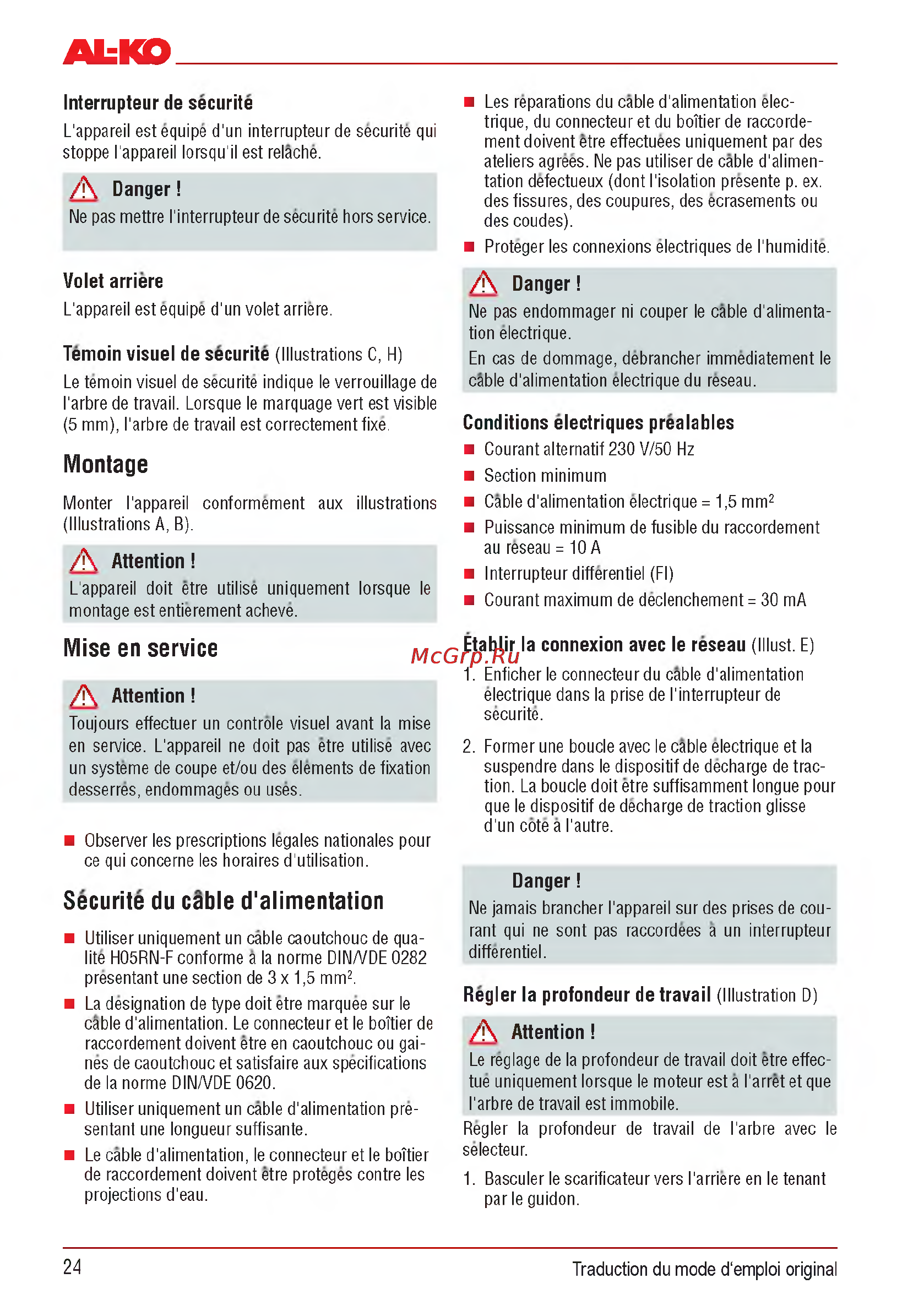 Al-Ko Combi Care 32.3 VLE Comfort [24/148] Mise en service