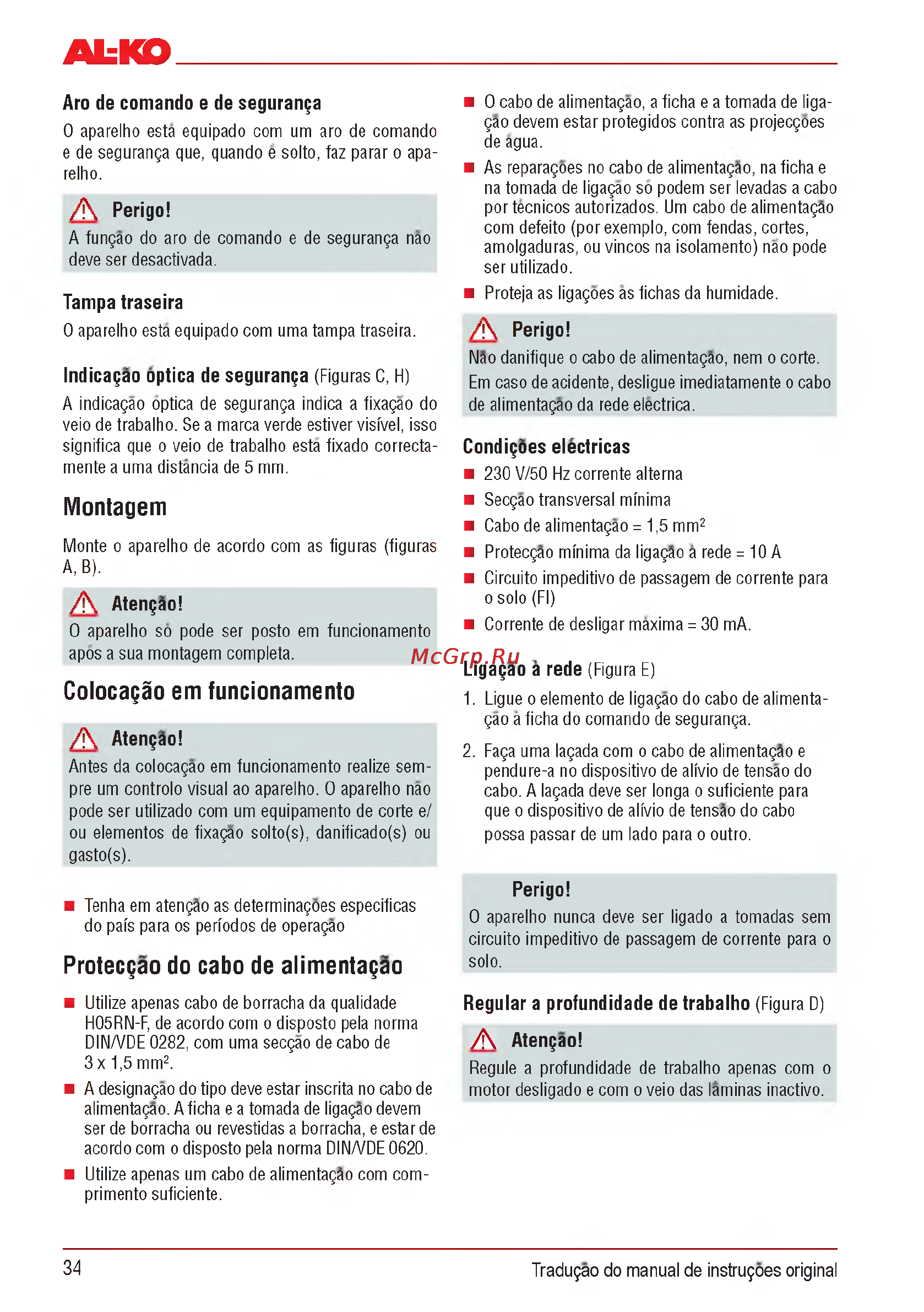 Al-Ko Combi Care 32.3 VLE Comfort [34/148] Colocagao em funcionamento