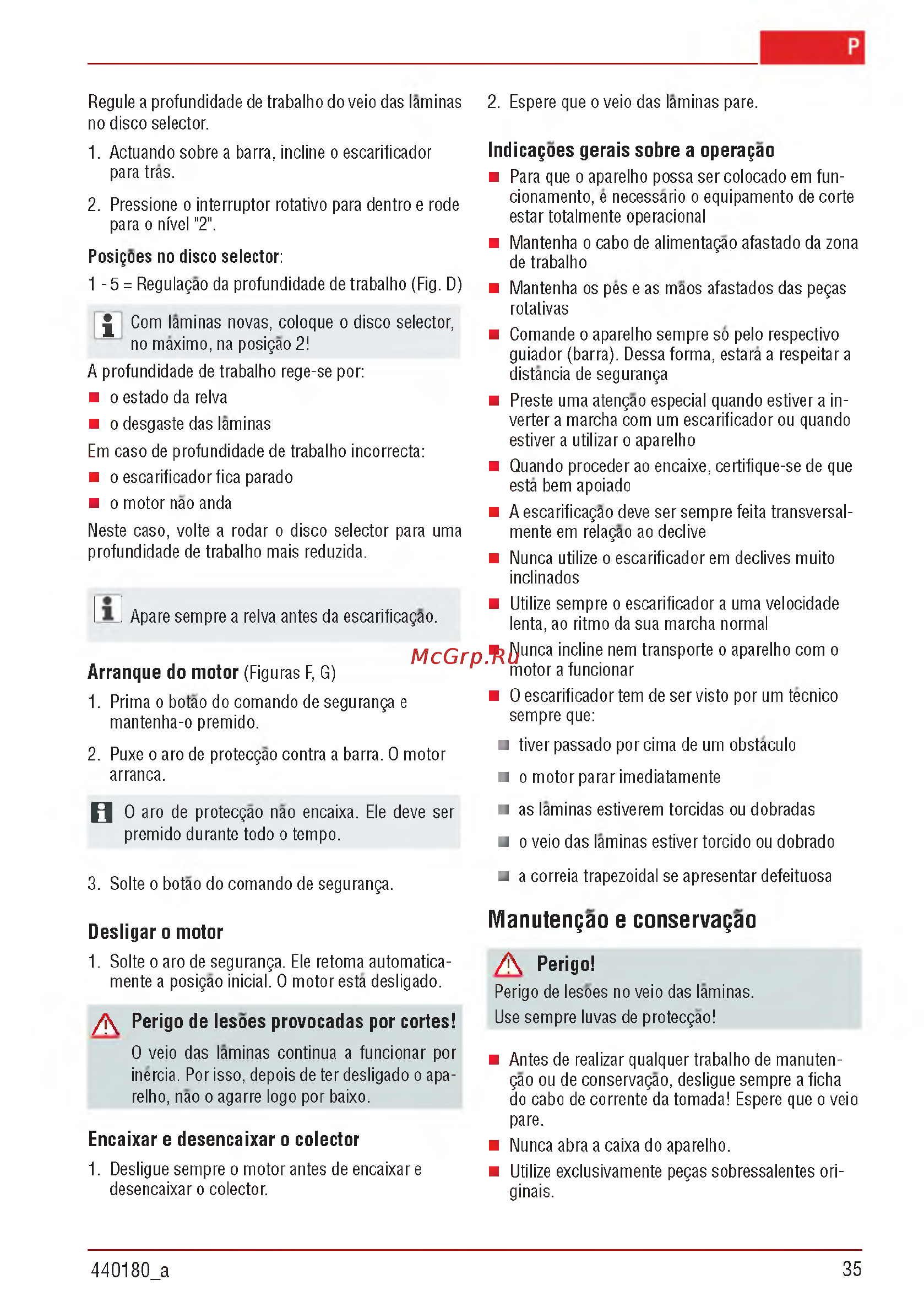 Al-Ko Combi Care 32.3 VLE Comfort [35/148] Manutengao e conservagao