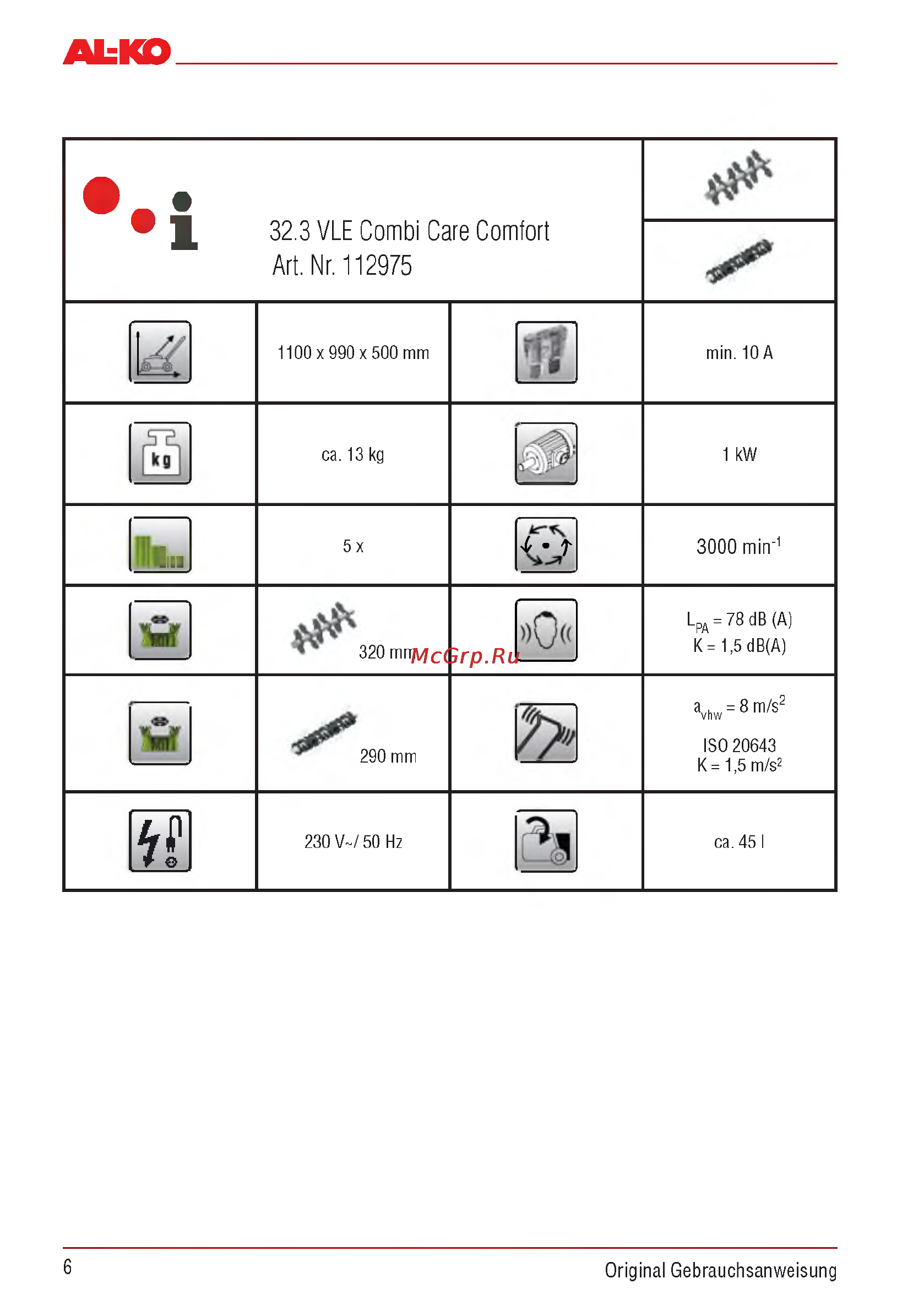 Al-Ko Combi Care 32.3 VLE Comfort [6/148] Vle combi care comfort