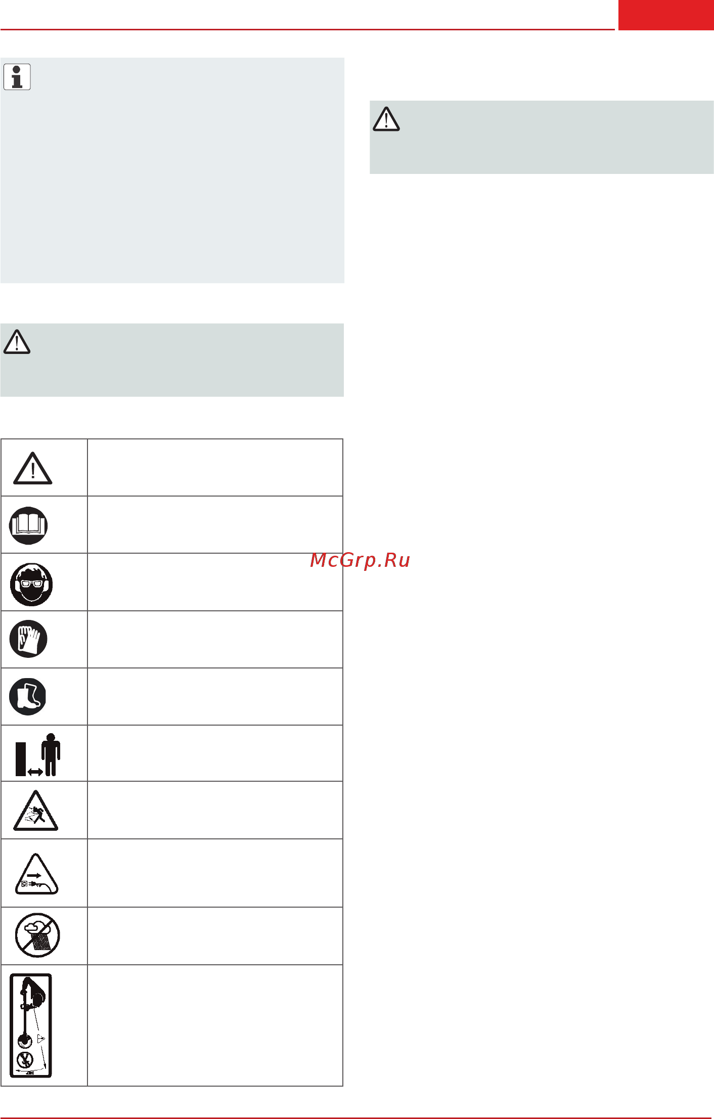Al-Ko BC 1000 E [21/166] Veiligheidsinstructies