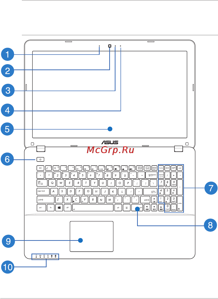 Asus K750JB-TY070H [12/111] Top view