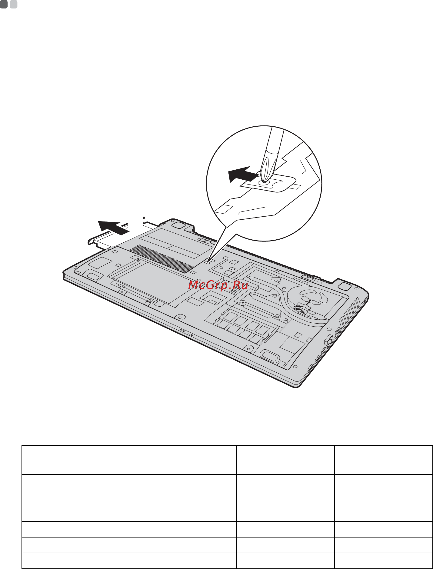Lenovo G505S /59409316/ [47/50] Извлечение дисковода оптических дисков