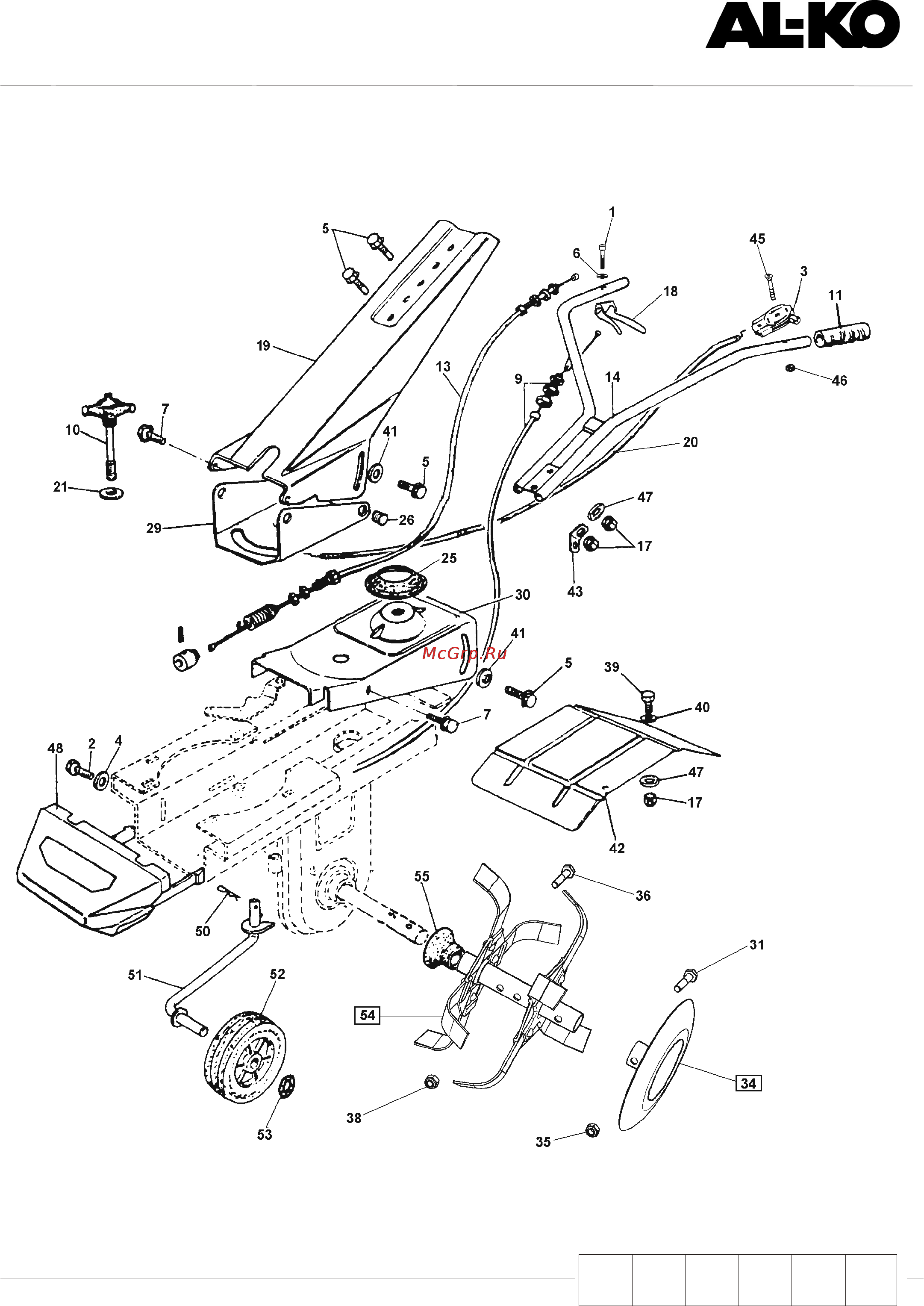 Al-Ko МH 5001 R [68/88] Motorhacke mh 4001 r lm art nr 112 879 ohv 140