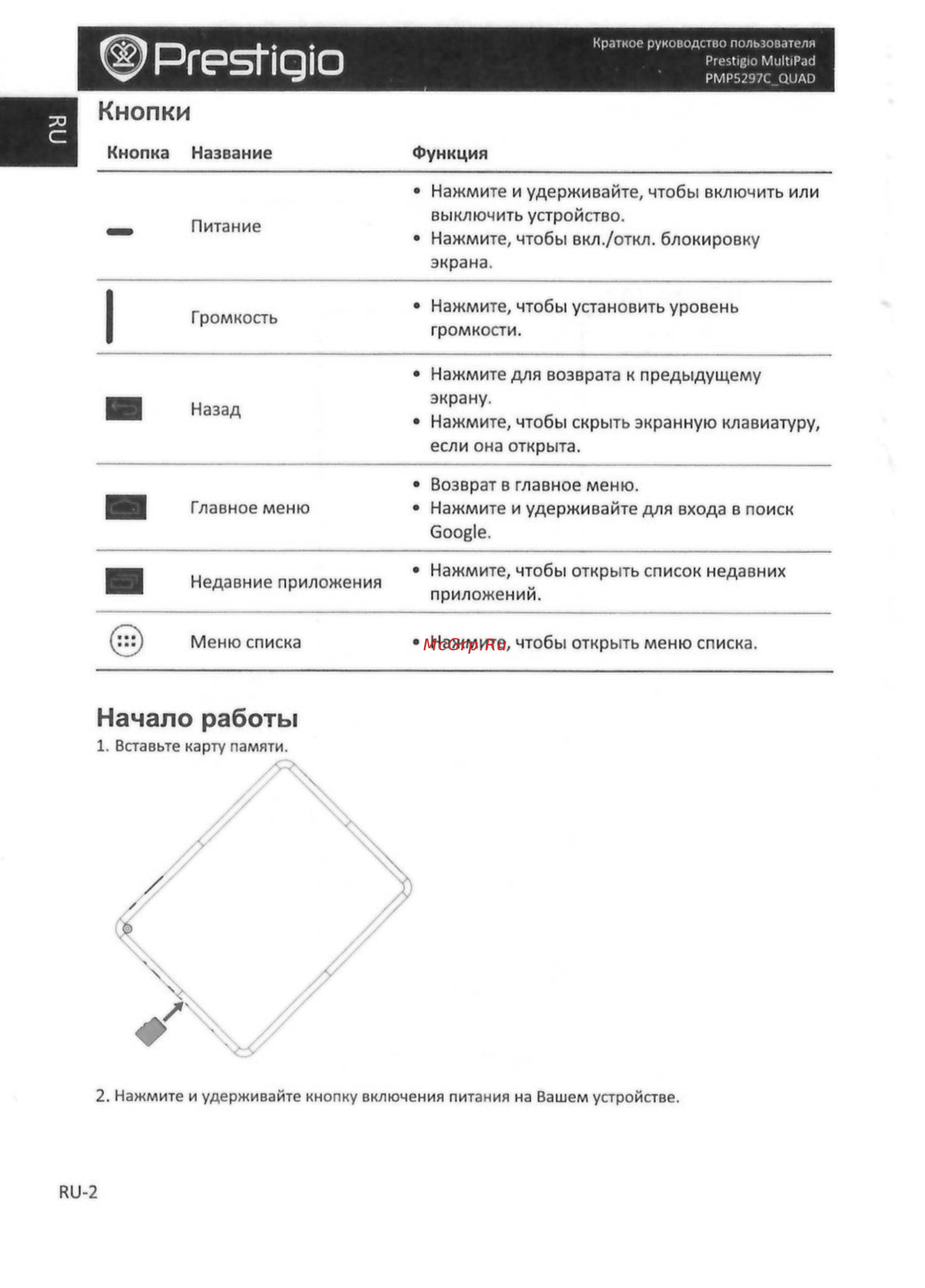 Prestigio MultiPad 4 Quantum 9.7 PMP5297C QUAD Чёрный [2/6] I 8 prestigio