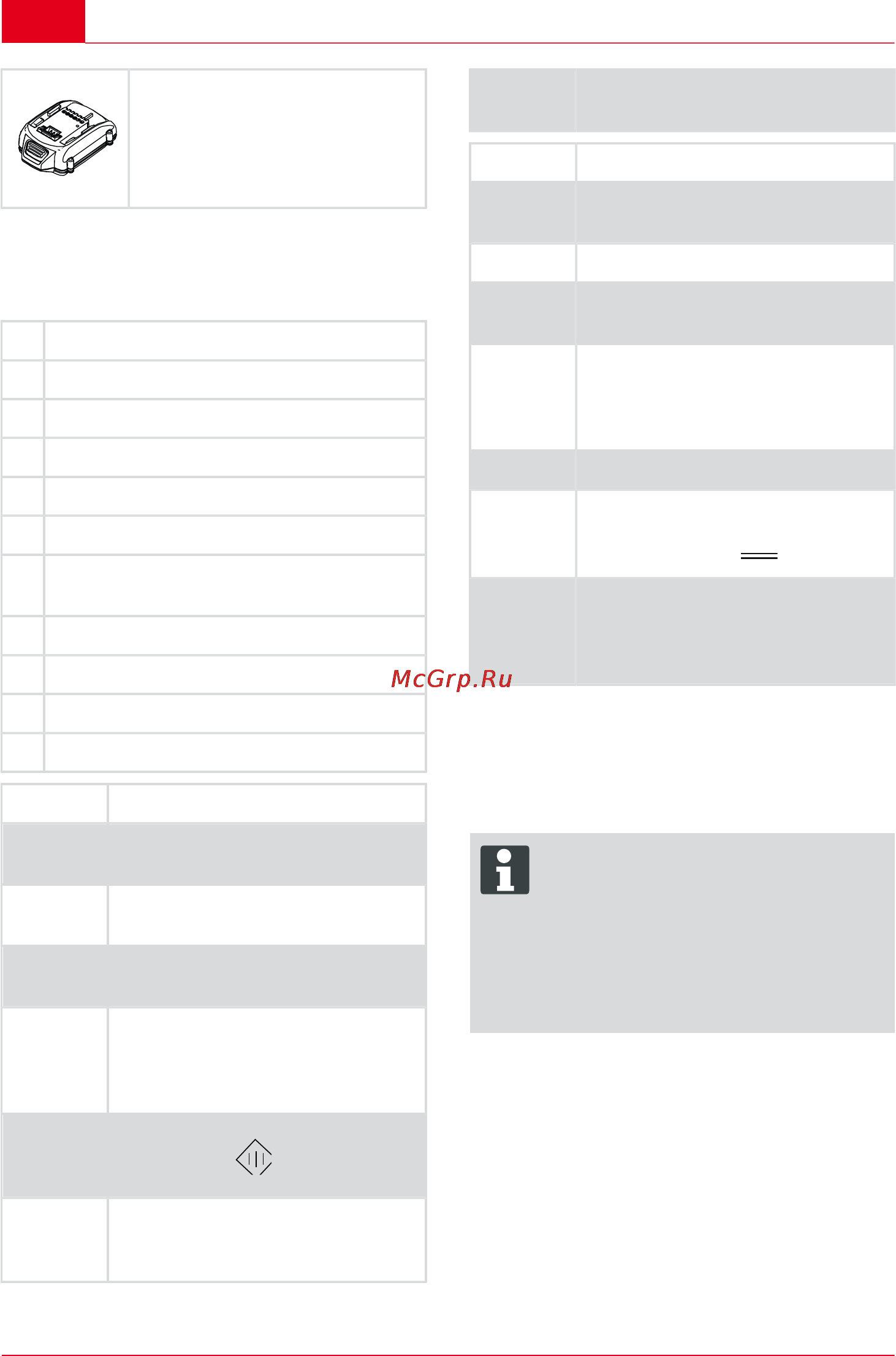 Al-Ko HT 18V Li [96/188] Tekniske data