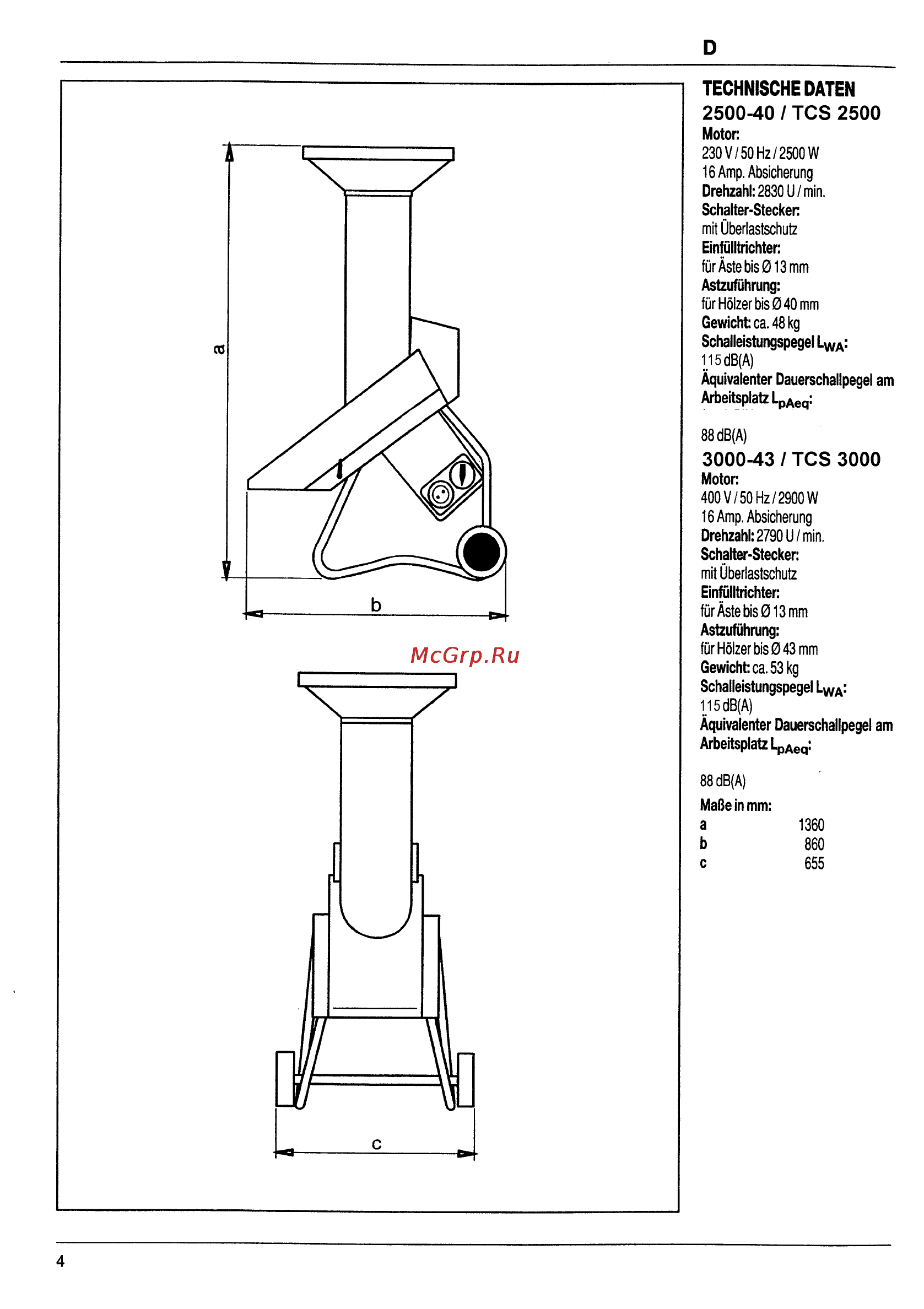 Al-Ko TCS Duotec 3000 Инструкция по эксплуатации онлайн [6/49] 93418