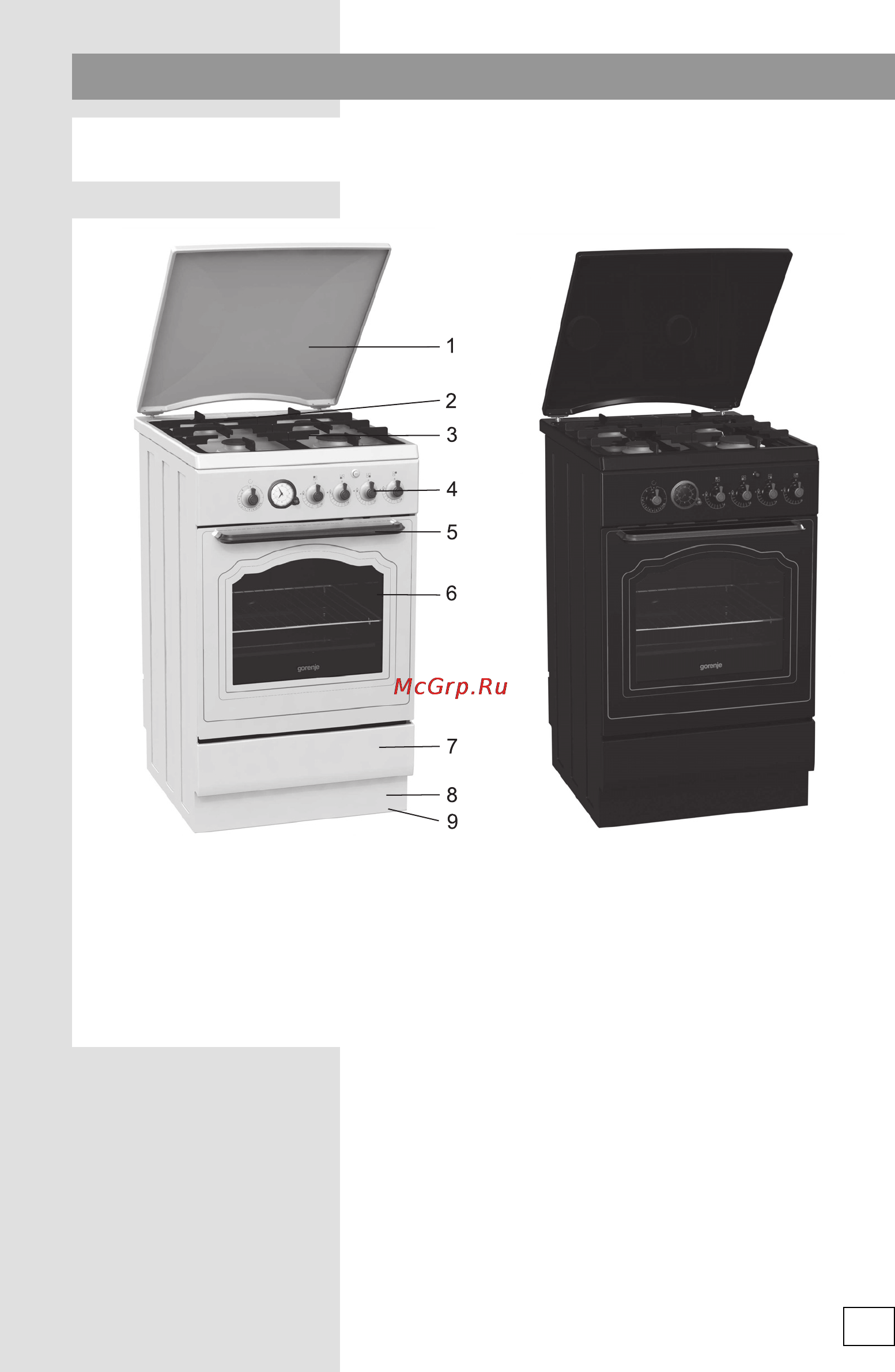 Gorenje Classico GI52CLI [9/52] Описание прибора