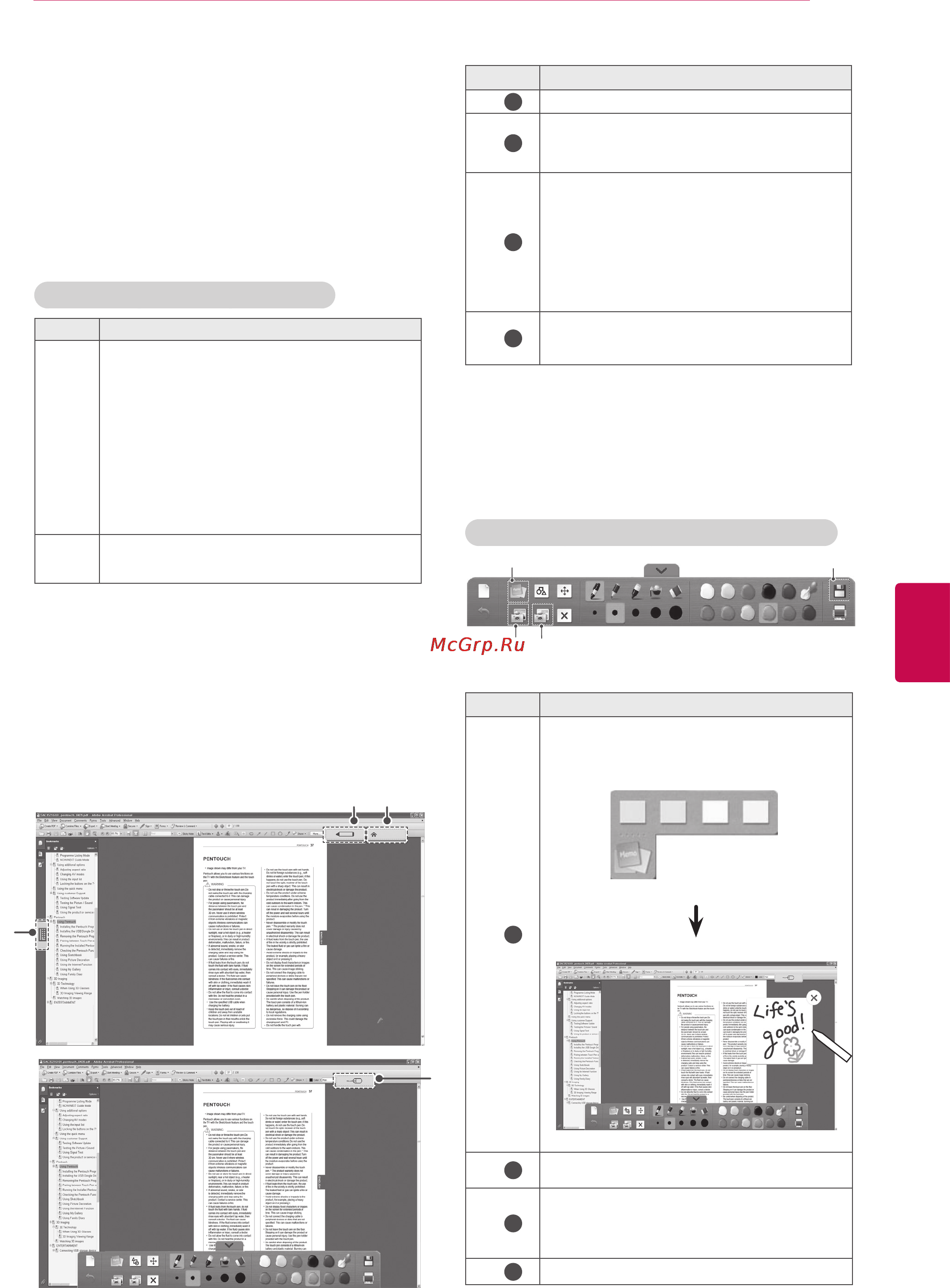 LG PENTOUCH TV 60PZ850 [51/110] Использование функции мой офис
