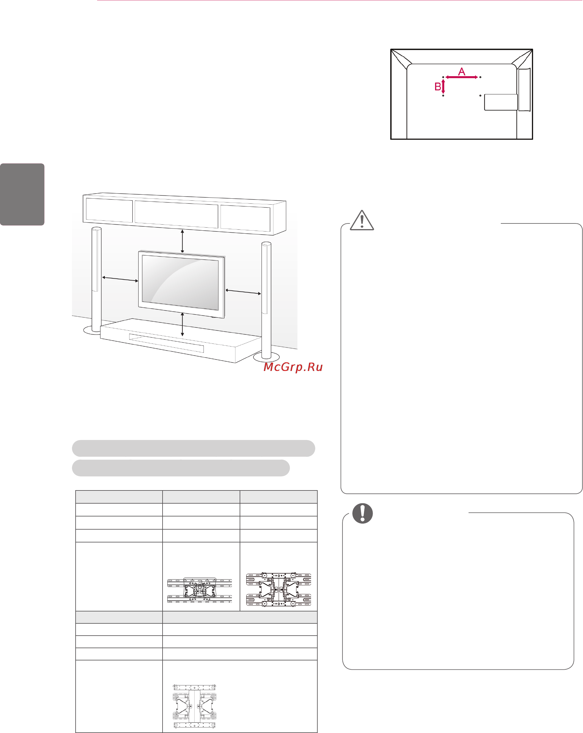 LG SMART TV 32LV3700 [24/62] Крепление на стене