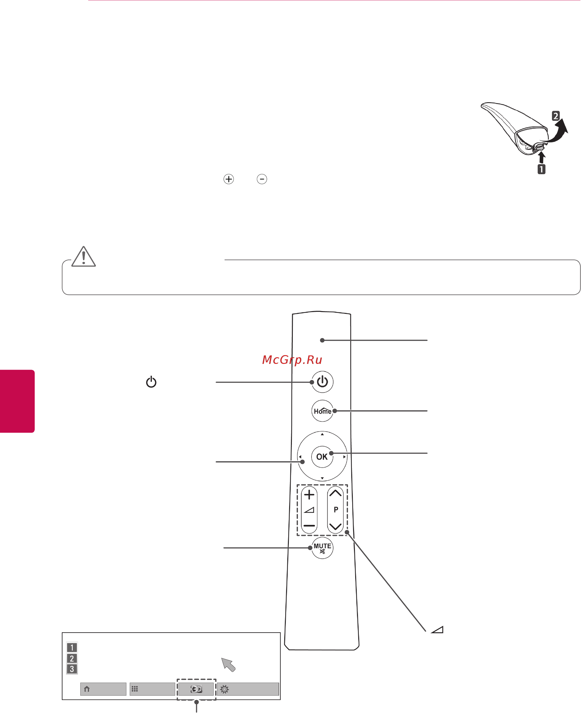 LG SMART TV 32LV370S [24/148] Кнопки пульта ду magic motion