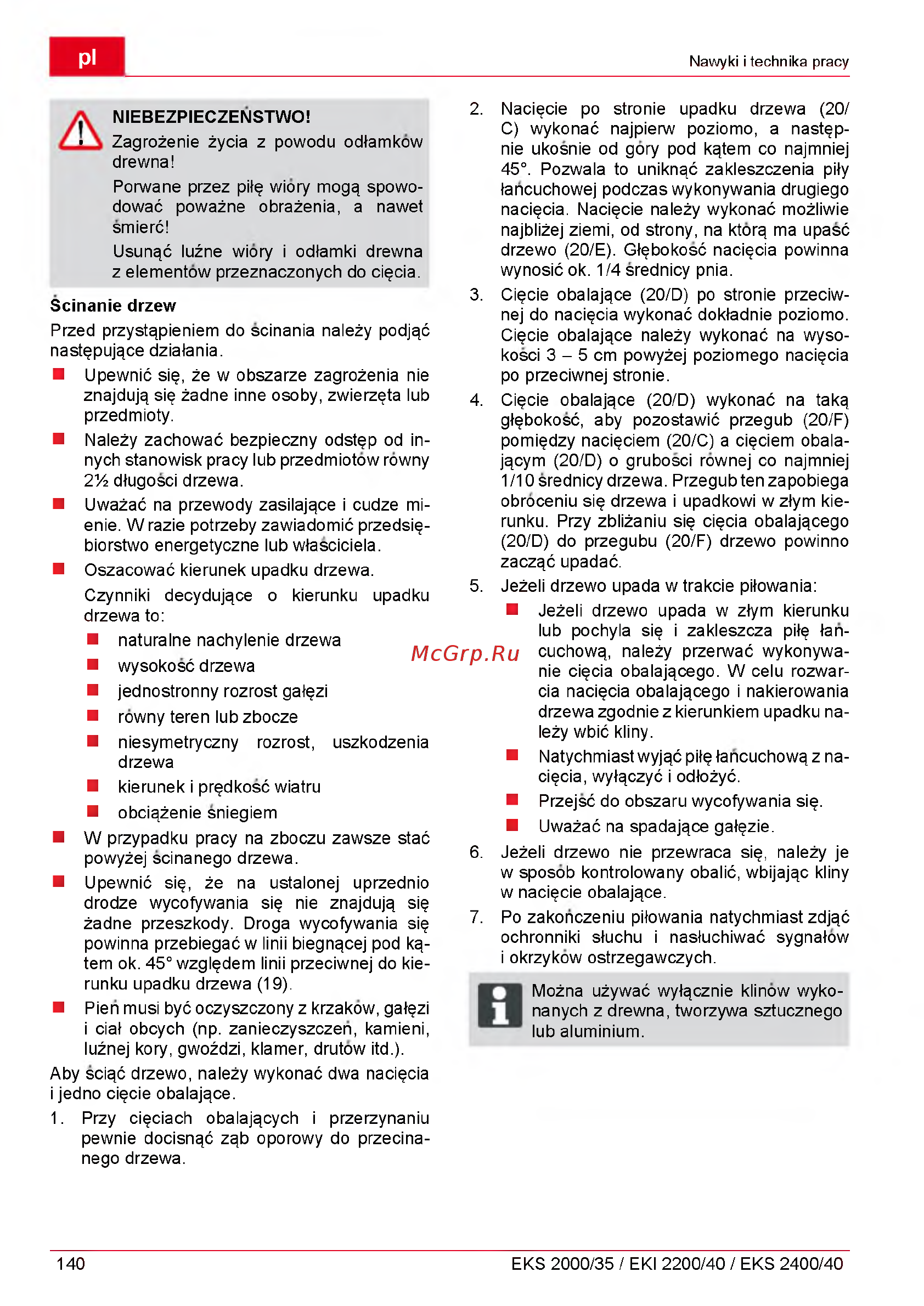 Al-Ko EKS 2000/35 Инструкция по эксплуатации онлайн [140/312] 93446