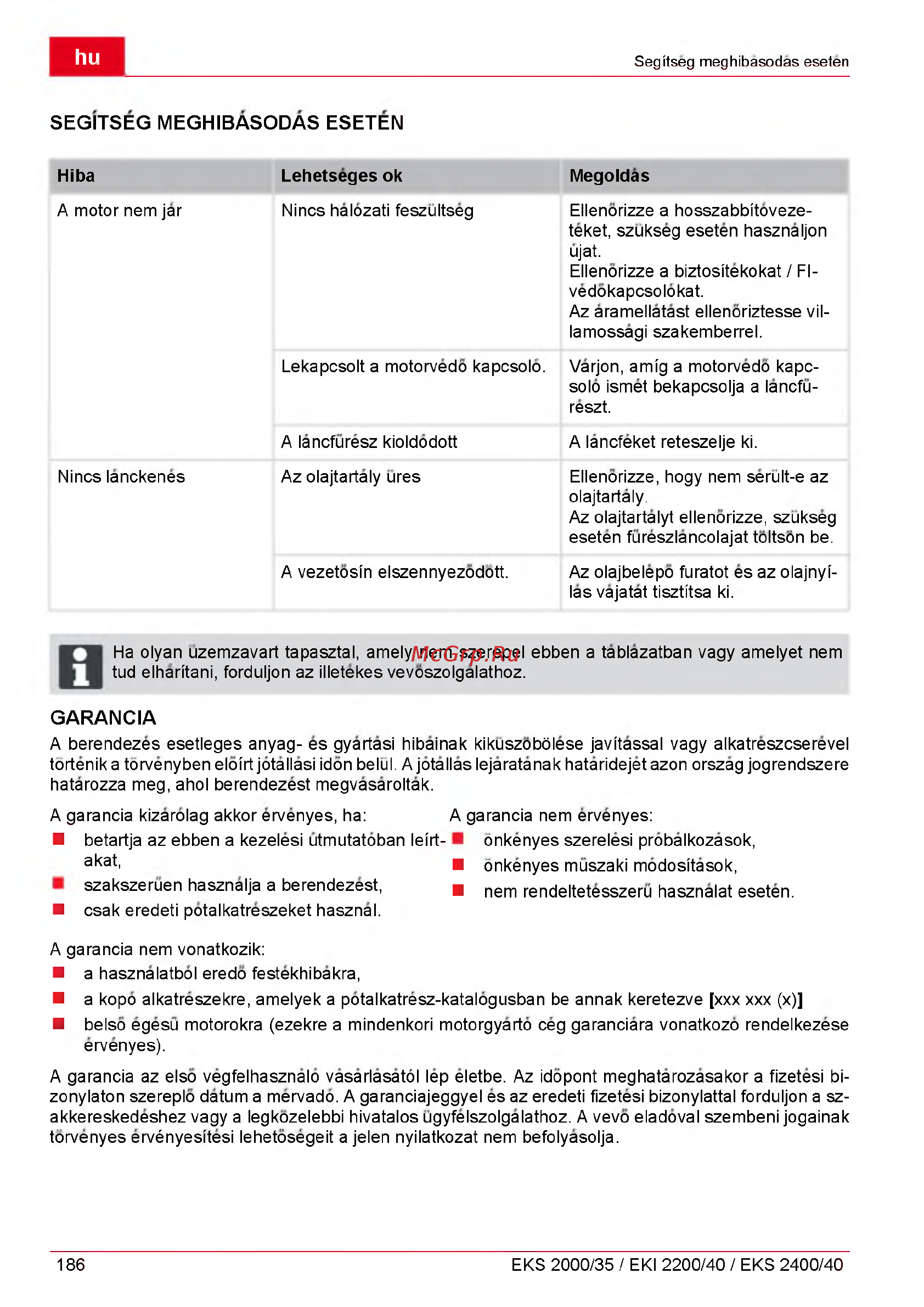 Al-Ko EKS 2000/35 Инструкция по эксплуатации онлайн [186/312] 93446