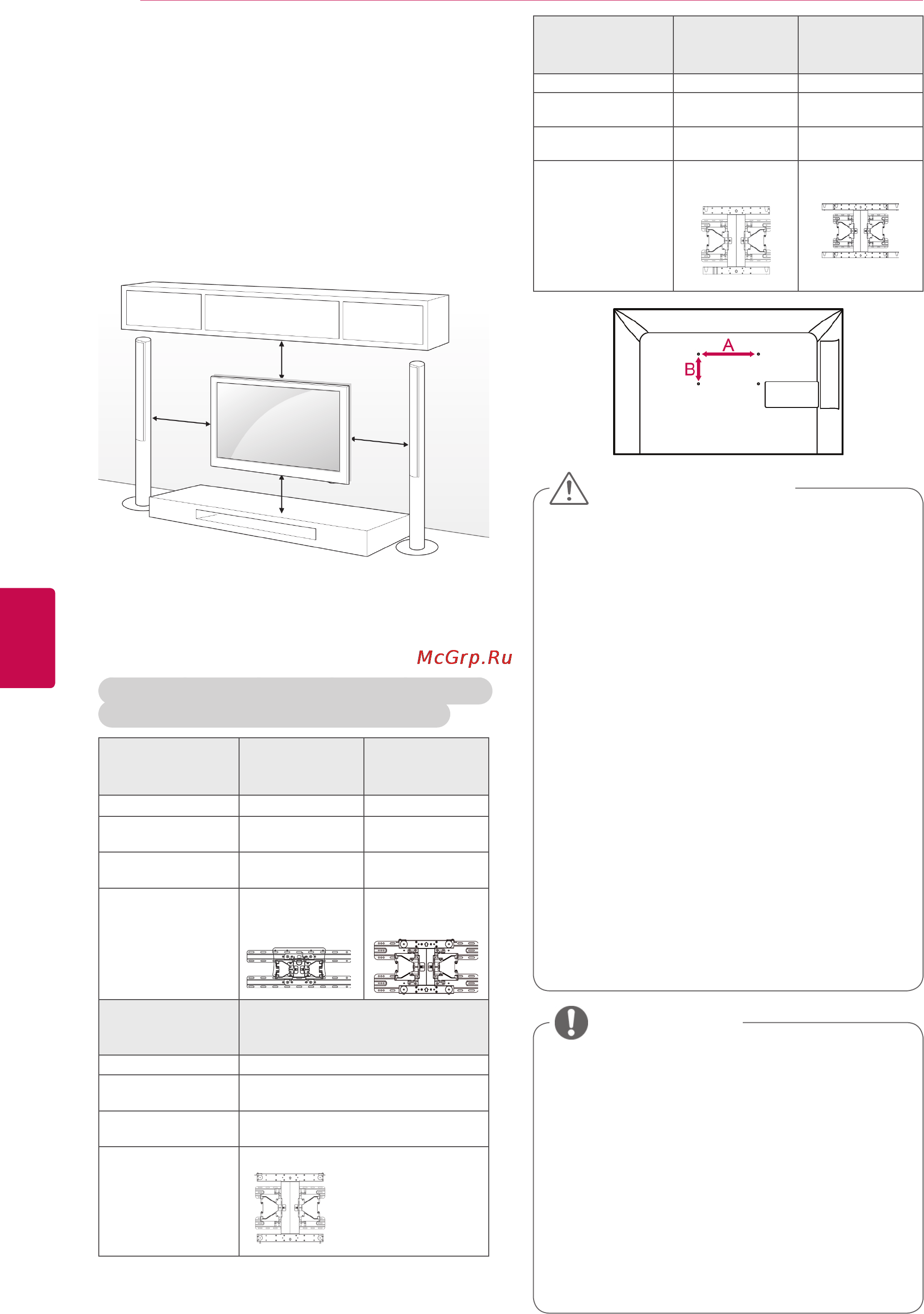 LG SMART TV 60PZ750S [22/155] Креплениенастене