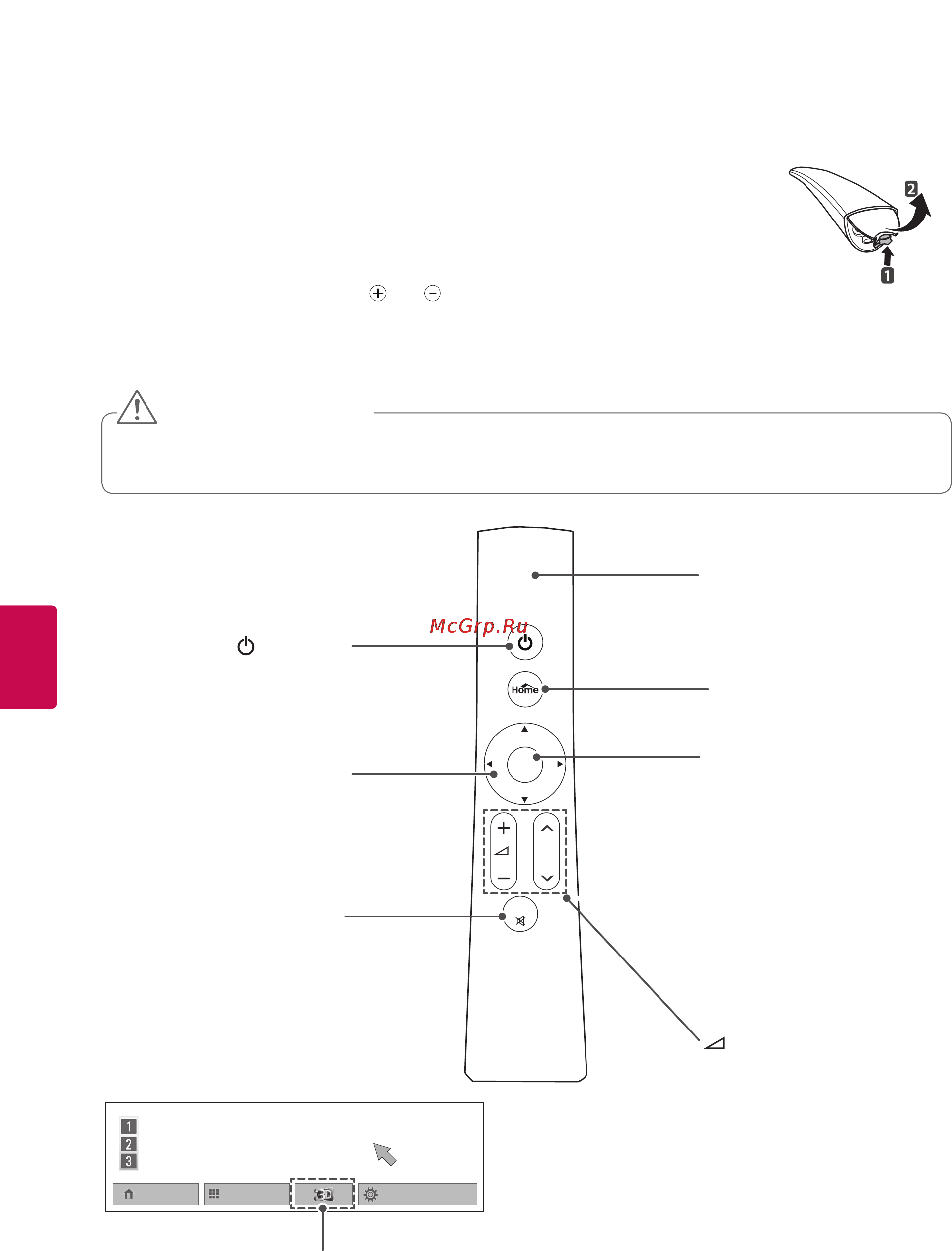 LG 47LW650S [26/155] Кнопки пульта ду magic motion